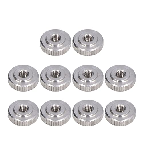 Knurled Thumb Nut M5 - Durable Wear-Resistant Hand-Tightened Knurled Knob for Machine Tools, Cabinets & 3D Printer Beds | Perfect for DIY Projects, Furniture Assembly & Workshop Applications