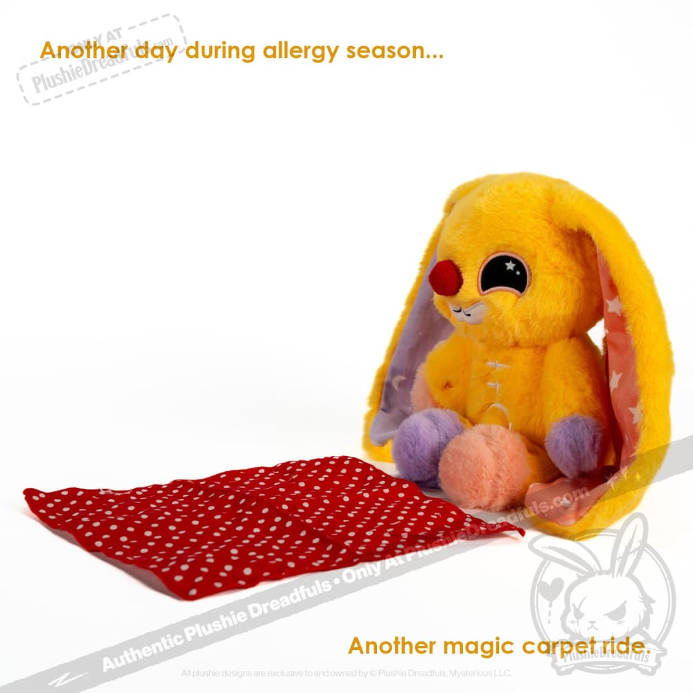 Plushie Dreadfuls Allergy Rabbit - Soft Stuffed Animal Toy for Kids & Adults | Perfect for Allergy Awareness, Comfort & Gift Giving