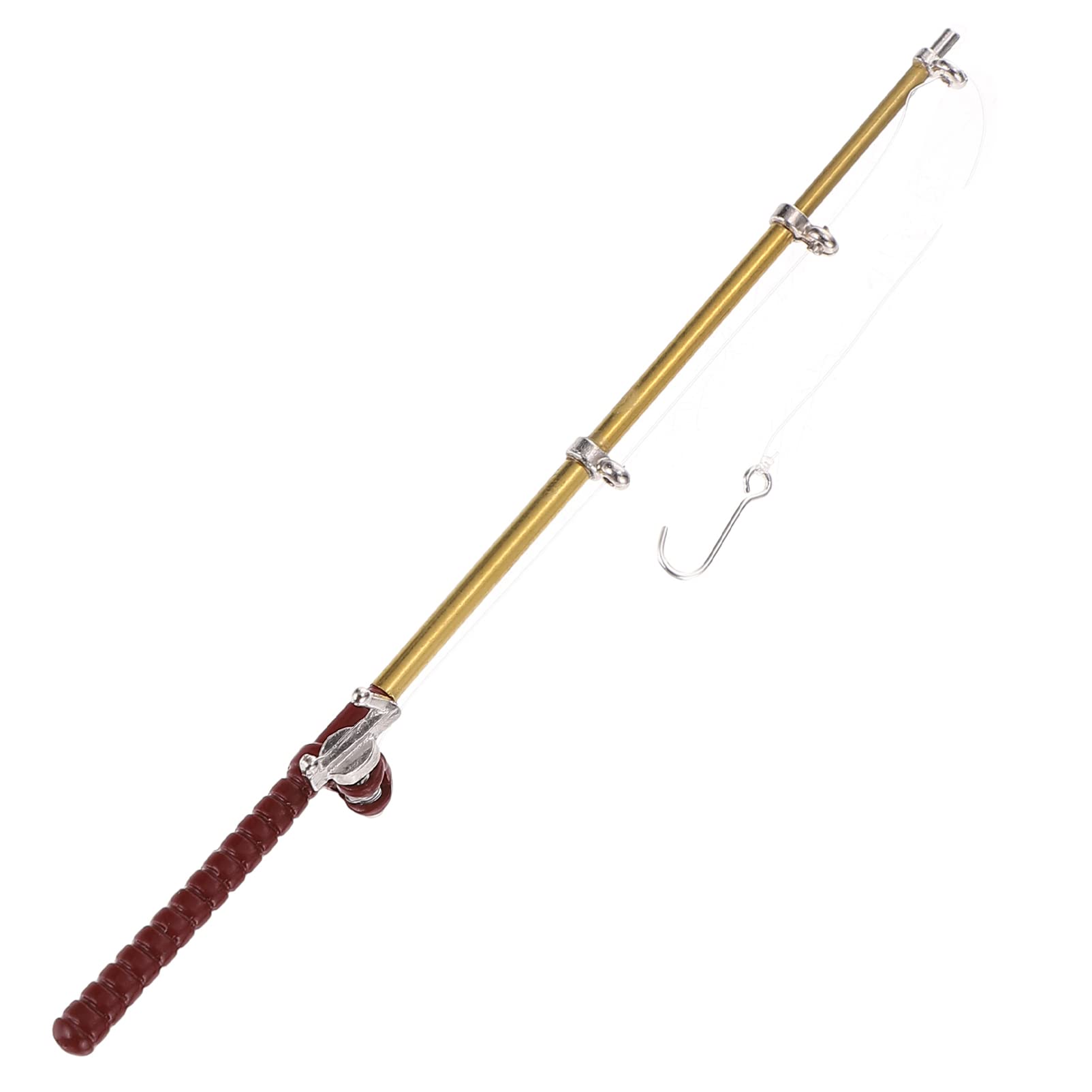 TOYANDONA Miniature Fishing Pole - Dollhouse Fishing Rod for Kids Play House, Fairy Garden & Micro Landscape Decoration | Perfect for Pretend Play, DIY Scenes & Tiny Furniture Accessories