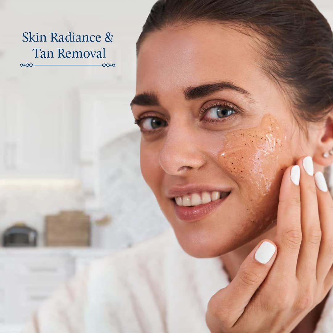 Blue Nectar Vitamin C Face Serum (1 Fl Oz) & Vitamin E Cream (1.7 Fl Oz) - Honey Aloe Vera Detan Face Wash (3.38 Fl Oz) - Walnut Gel Face Scrub (1.7 Fl Oz) - Shubhr Rose Toner (3.4 Fl Oz) | Complete Skincare Set for Glowing Skin | Morning & Night Routine, Anti-Aging & Hydration