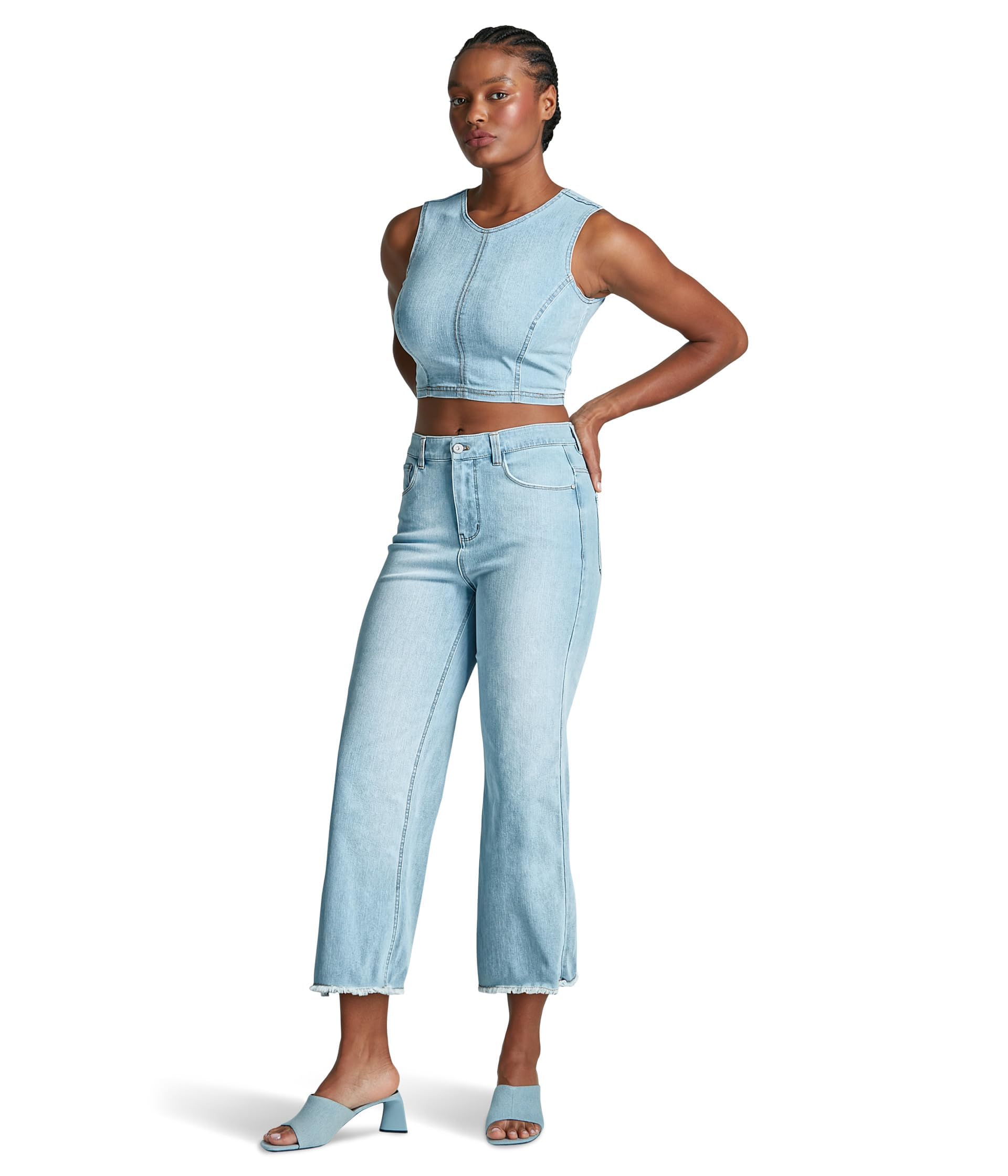 Commando Women's Denim Wide Leg Five-Pocket Jeans - Comfortable Stretch Bootcut Pants for Casual Wear & Everyday Outfits