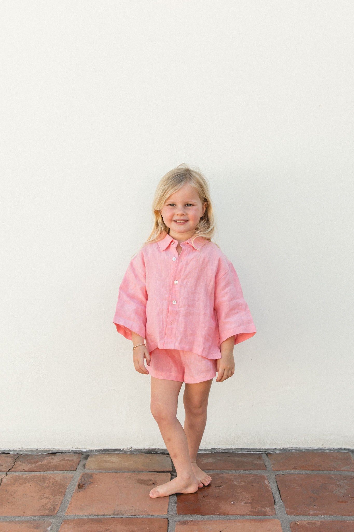 Capri Kids Linen Top for Girls - Soft Breathable Summer Tunic - Casual & Beach Wear - Perfect for Outdoor Play, Vacation & Family Photos