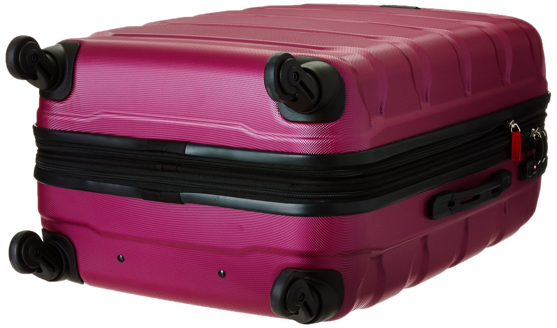Samsonite Omni PC Hardside Expandable Luggage with 360° Spinner Wheels, Radiant Pink, 24-Inch Checked-Medium Suitcase - Perfect for Air Travel, Business Trips & Vacation Packing