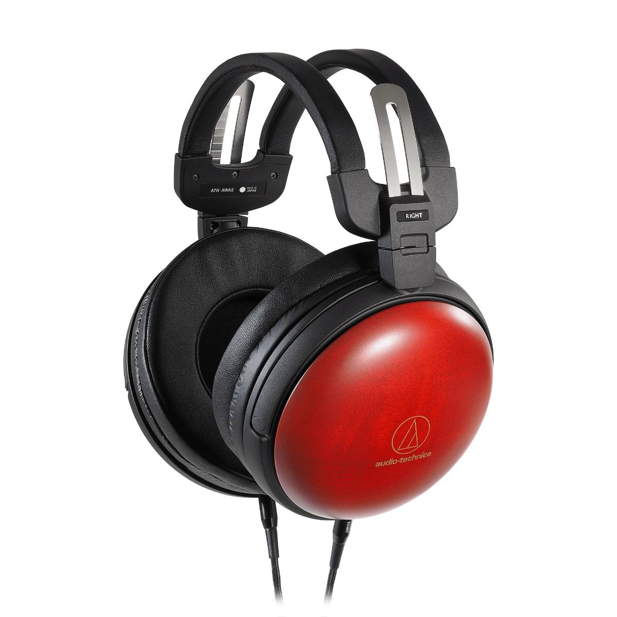 Audio Technica ATH-AWAS Premium Closed-Back Wooden Headphones - Hi-Fi Sound for Home Listening & Studio Recording