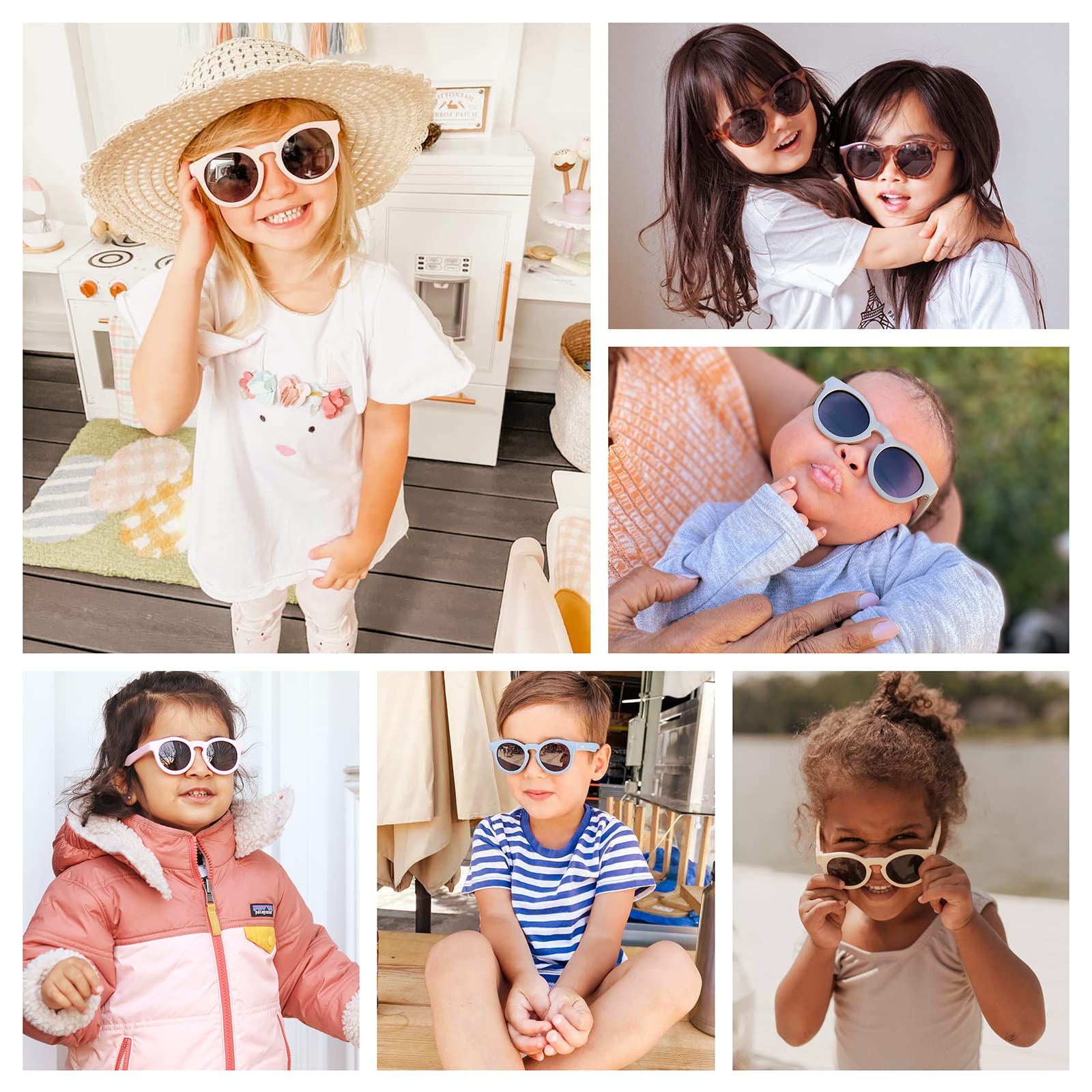 Unbreakable Kids Sunglasses UV 400 Protection - Shatterproof & Flexible Frame Sunglasses for Boys & Girls - Perfect for Beach, Swimming, Outdoor Play & Summer Activities