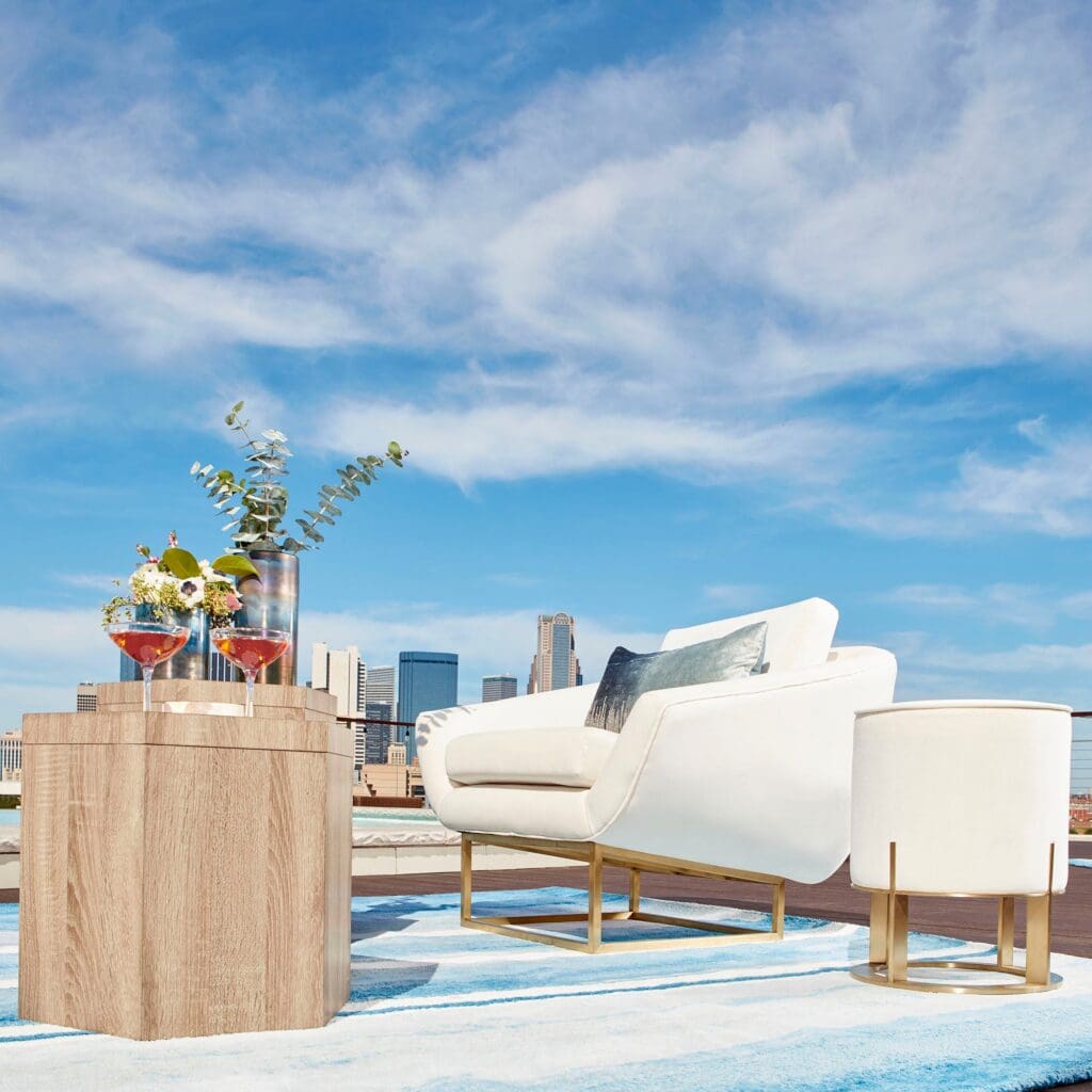 Cyan Design 09887 Honeycomb Tray Table - Medium Size Oak Veneer Side Table - Perfect for Living Room, Bedroom, or Office Use