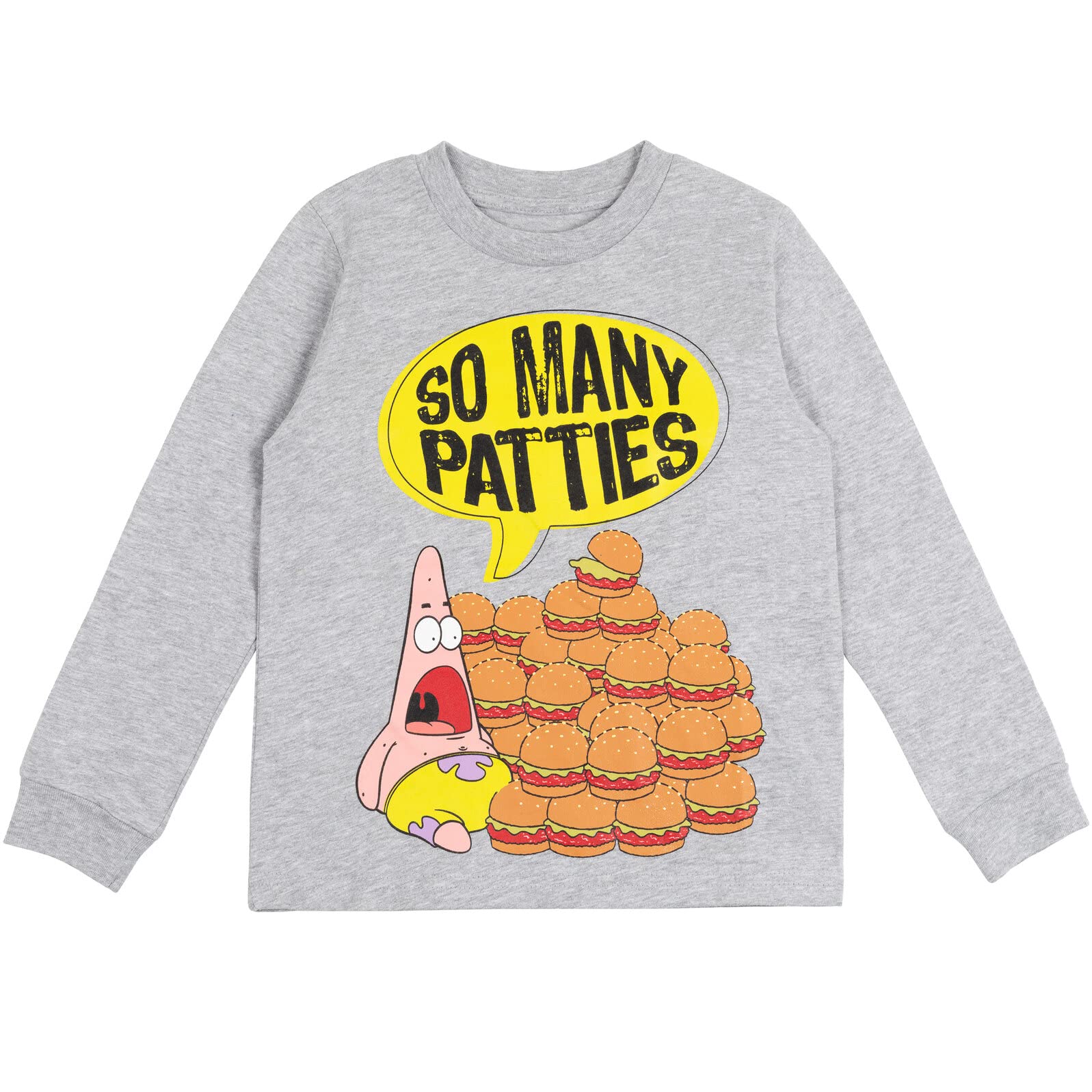 SpongeBob SquarePants Patrick Star 2-Pack Boys' Graphic T-Shirts - Gray & Red - Size 5 - Cartoon Character Tees for Kids Playdate, Birthday Party & Casual Wear