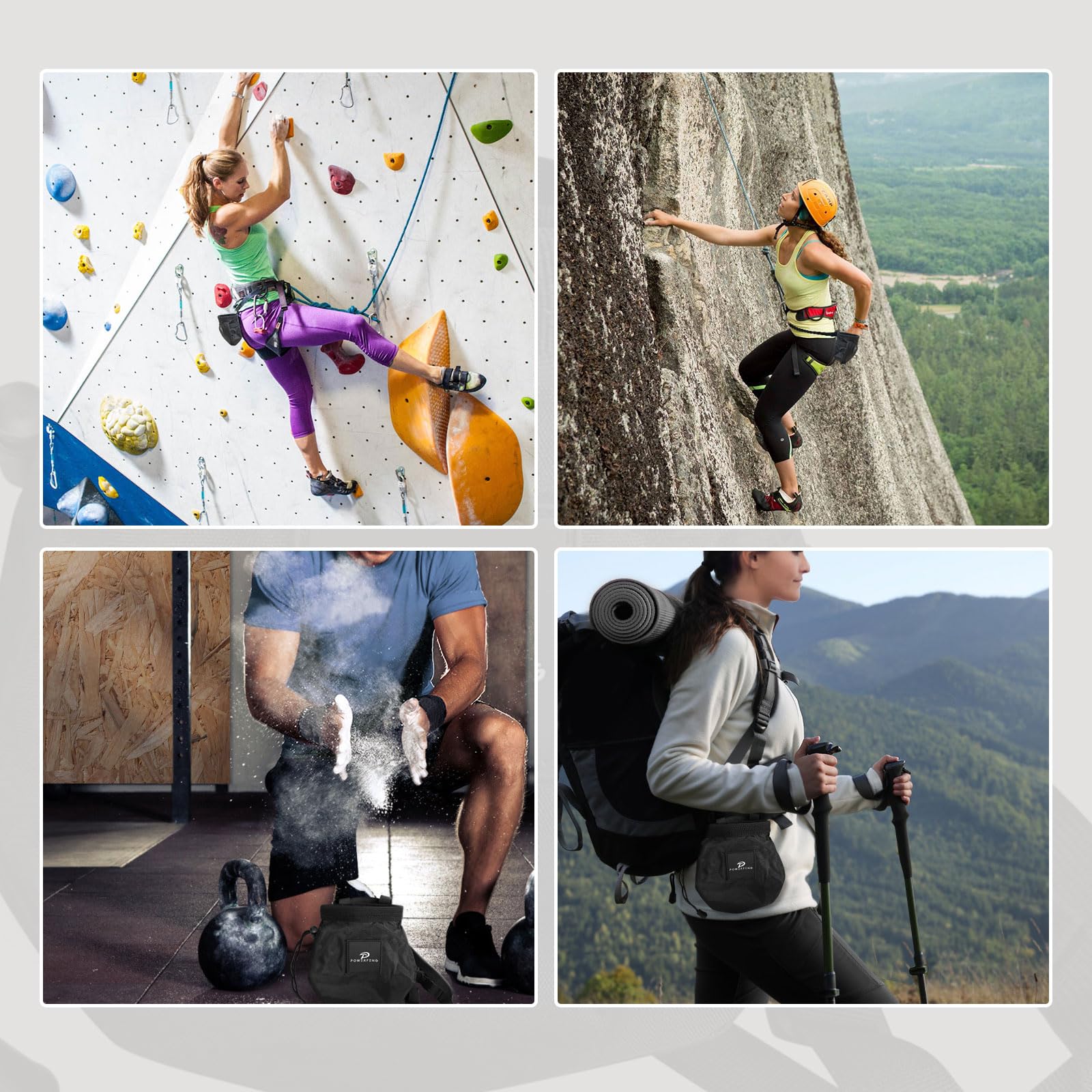 Premium Chalk Bag for Rock Climbing & Bouldering - Durable Outdoor Climbing Gear with Chalk Ball Holder for Men & Women - Perfect for Indoor Gym Training & Outdoor Adventures