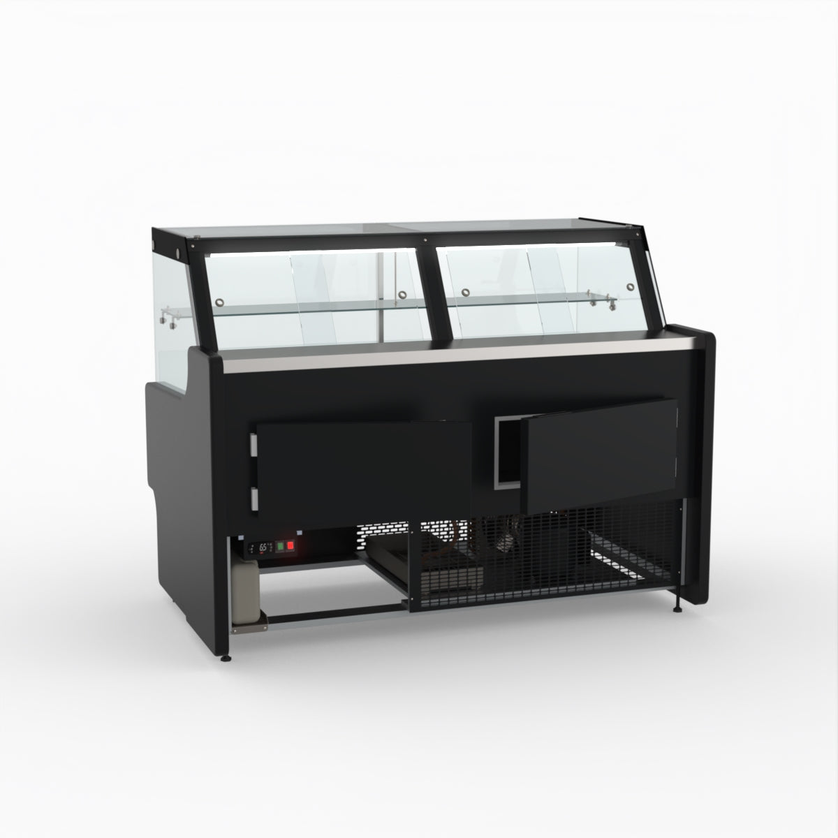 1.5 Meter Deli Showcase Glass Display Case - Commercial Refrigerated Food Display for Bakery, Deli, and Supermarket Use