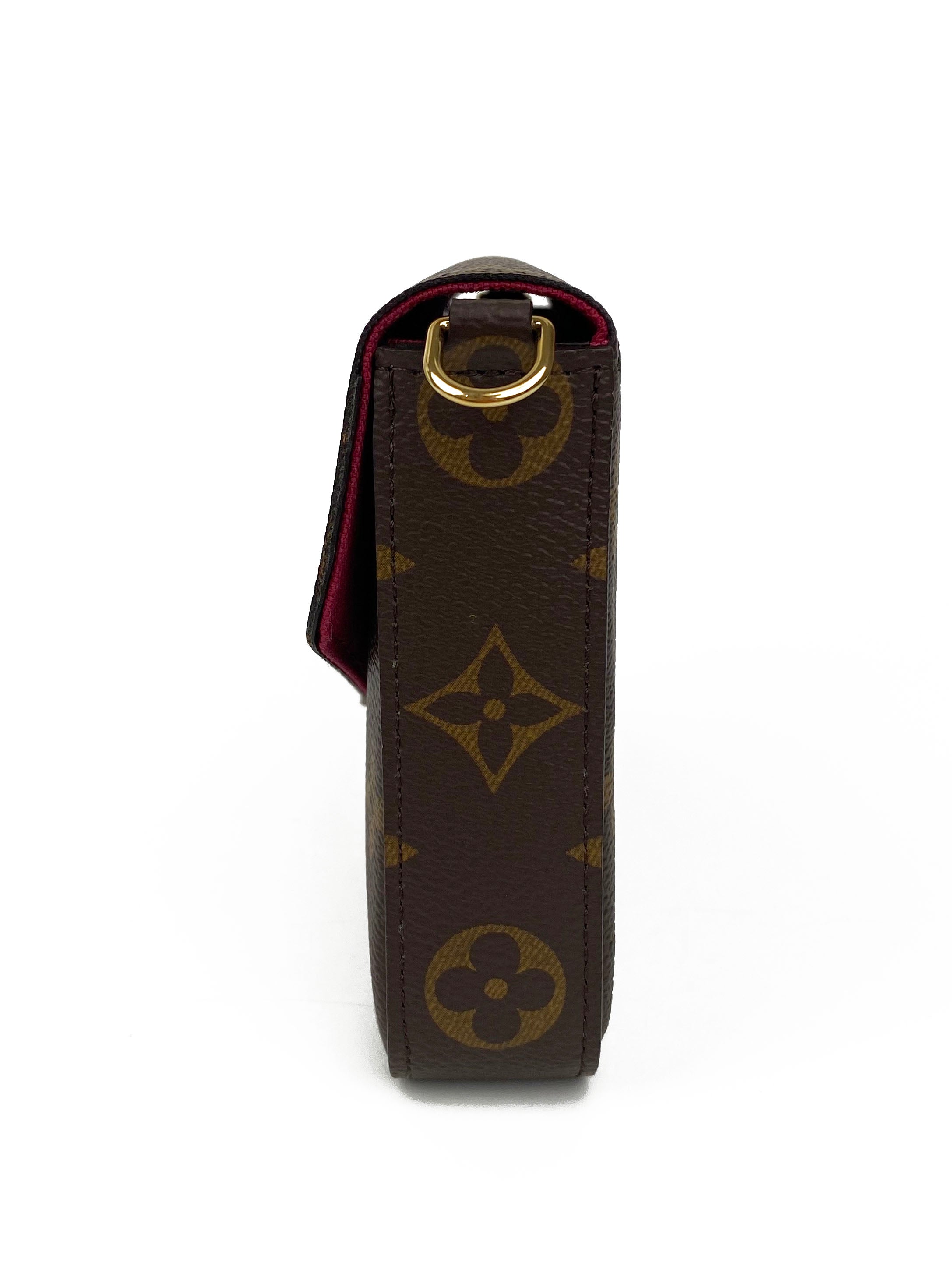 Authentic Louis Vuitton Monogram Felicie Pochette Crossbody Bag - Luxury Designer Wallet on Chain for Women, Perfect for Evening Parties & Date Nights