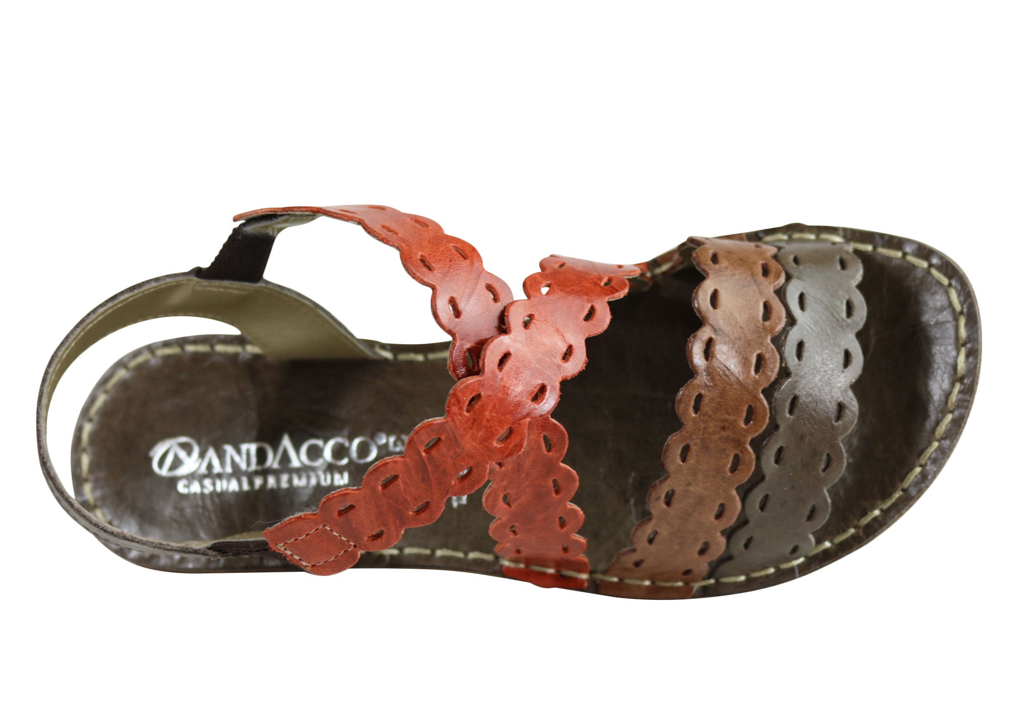Andacco Cairns Women's Comfortable Flat Leather Sandals - Handmade in Brazil - Perfect for Beach, Vacation & Summer Walking