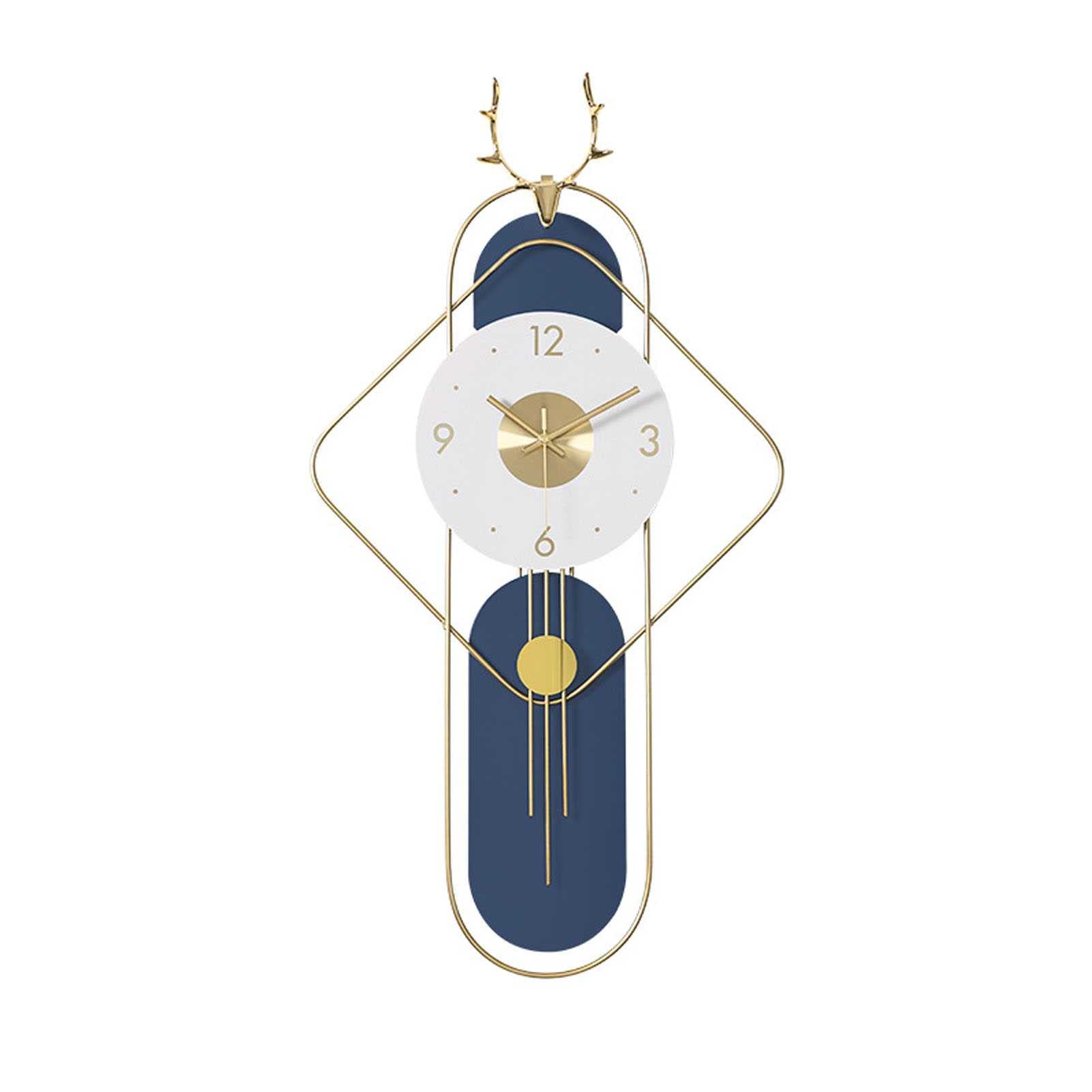 Modern Deer Head Wall Clock - Stylish Silent Wall Decor with Arabic Numerals, No Ticking Sound - Perfect for Bedroom, Living Room, Office & Home Decoration - Ideal for Farmhouse, Rustic & Modern Interior Design