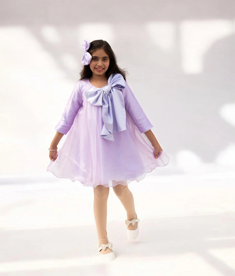 Pre Order: Elegant Lilac Organza Dress for Weddings, Prom & Special Occasions | Women's Formal Gown