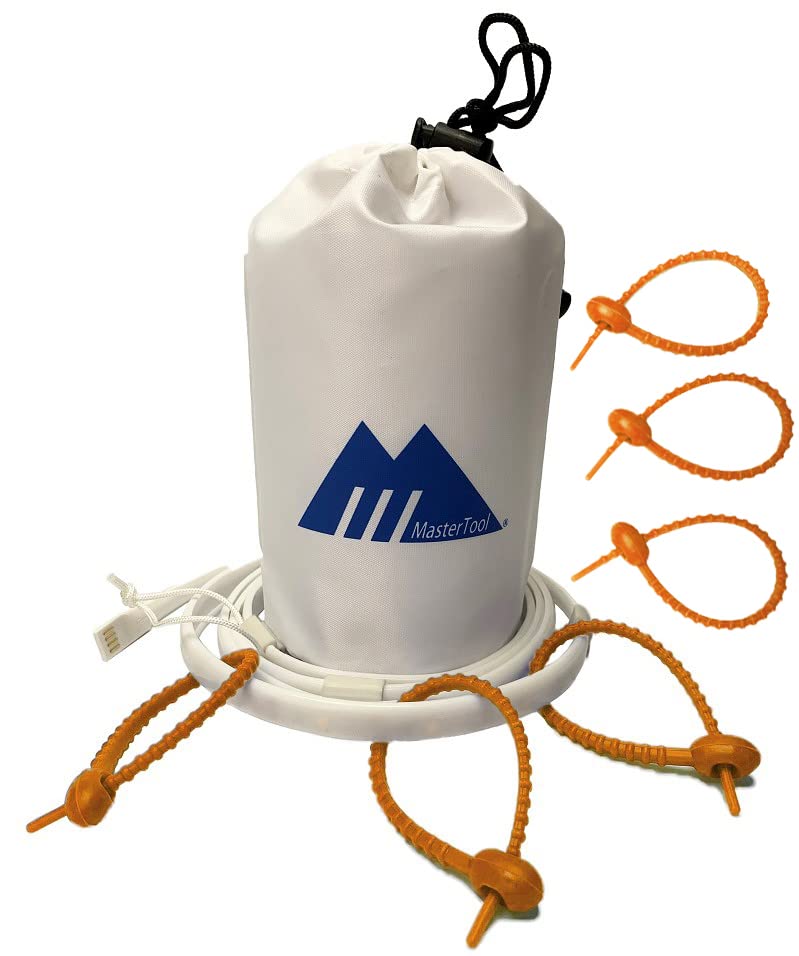 35 LED USB Rechargeable Waterproof Camping Light - 10 FT Strap Lantern for Outdoor, Hiking, Emergency & Night Fishing | Portable Rope Light for Tents, Backpacks & Boats