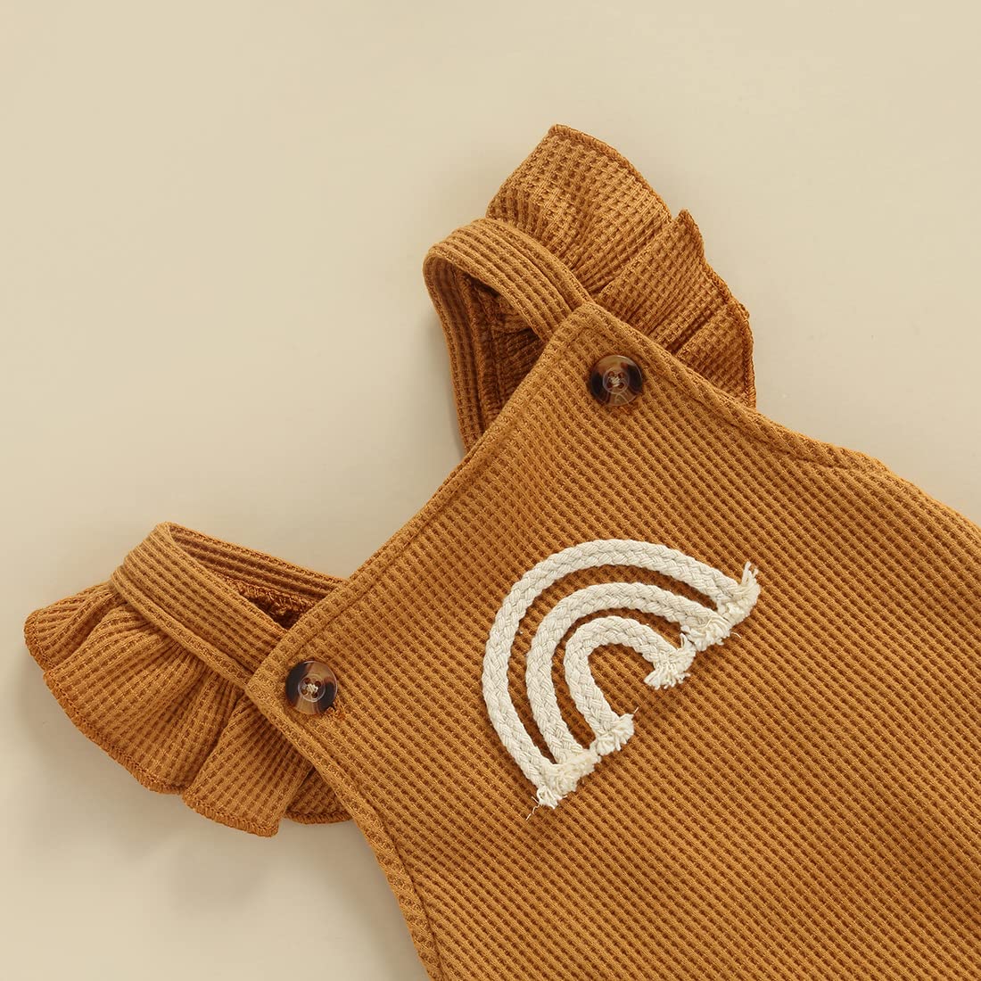 MERSARIPHY Boho Baby Girl Clothes - Cotton Linen Romper with Adjustable Straps, Newborn Summer Bodysuit Tops | Perfect for Photoshoots, Beach Outings & Casual Wear