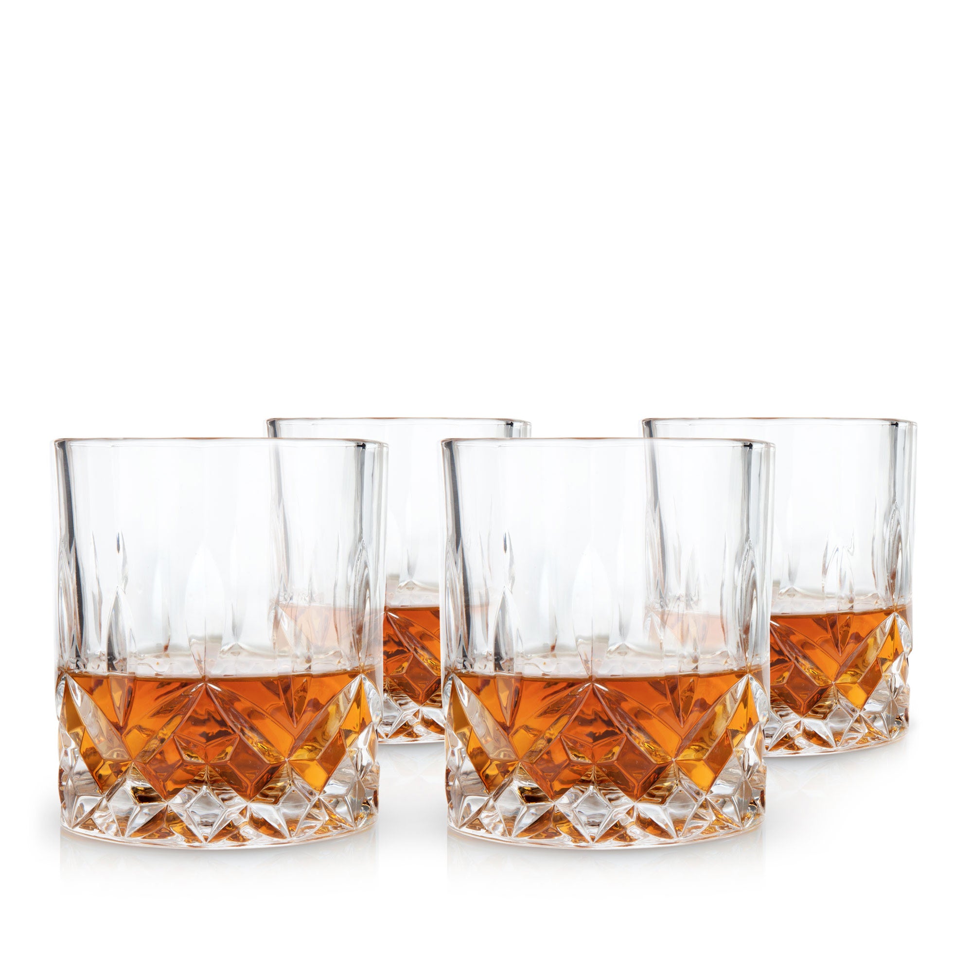 Premium Admiral Crystal Tumblers Set of 4 - 16oz Elegant Glass Cups for Wine, Cocktails & Iced Coffee - Perfect for Home Bar, Dinner Parties & Gifts