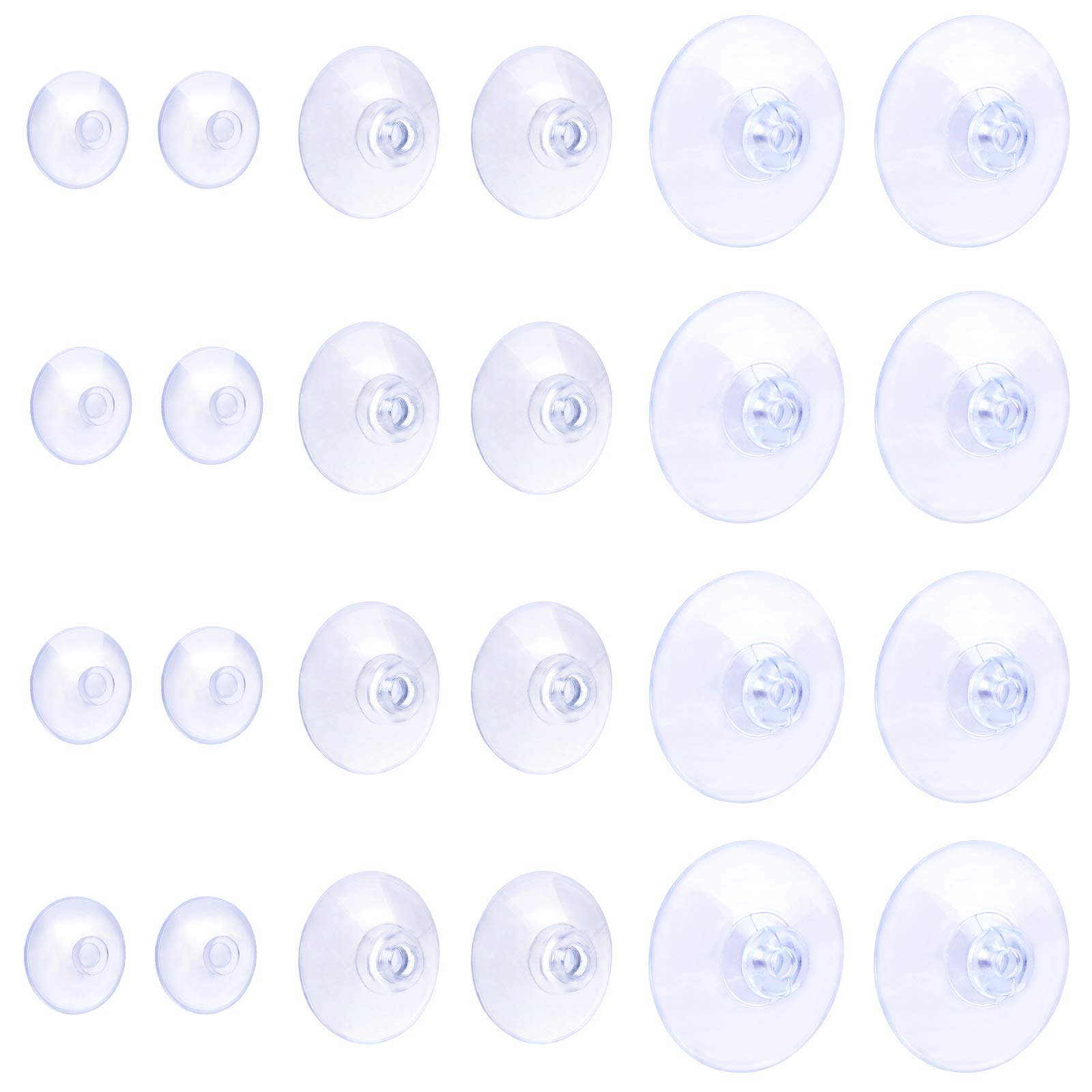 Pawfly 30 Pack Small Rubber Suction Cups for Glass - Assorted Sizes 0.8, 1.2 & 1.8 Inch - Home Kitchen Bathroom Organization, Christmas Window Decorations - Perfect for Hanging Plants, Shower Caddies & Holiday Displays