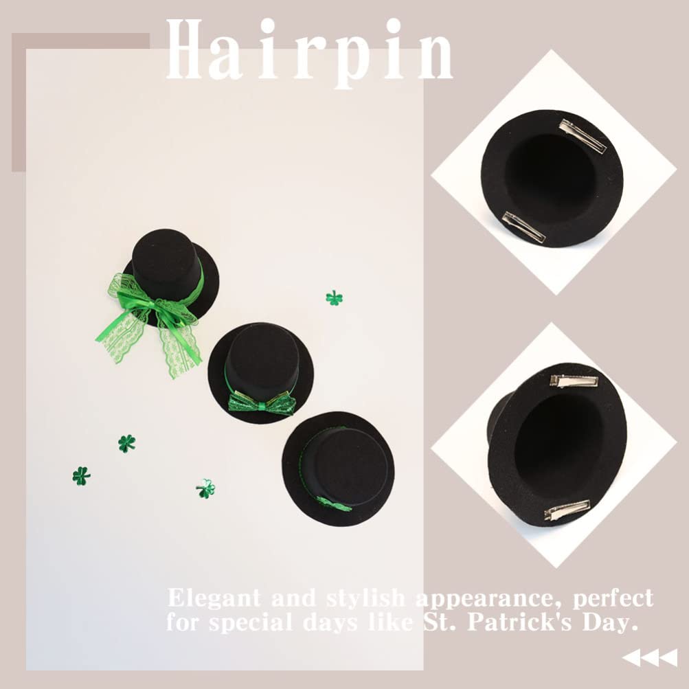 1pc Irish Leprechaun Hat Hair Clip - Shamrock Leaf Hairpin for St. Patrick's Day, Christmas, Cosplay & Dress Up - Fun Accessory for Kids, Pets & Party Costumes