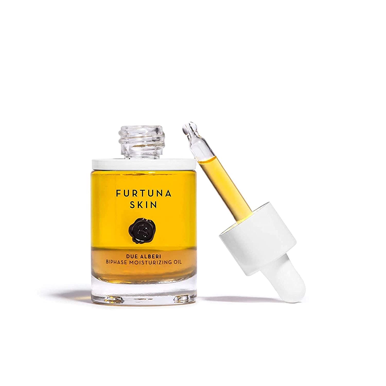 Organic Biphase Moisturizing Oil by Furtuna Skin - Heal, Hydrate & Protect Dry Skin | 30mL | Face & Body Care | Perfect for Night Routine & Travel Skincare