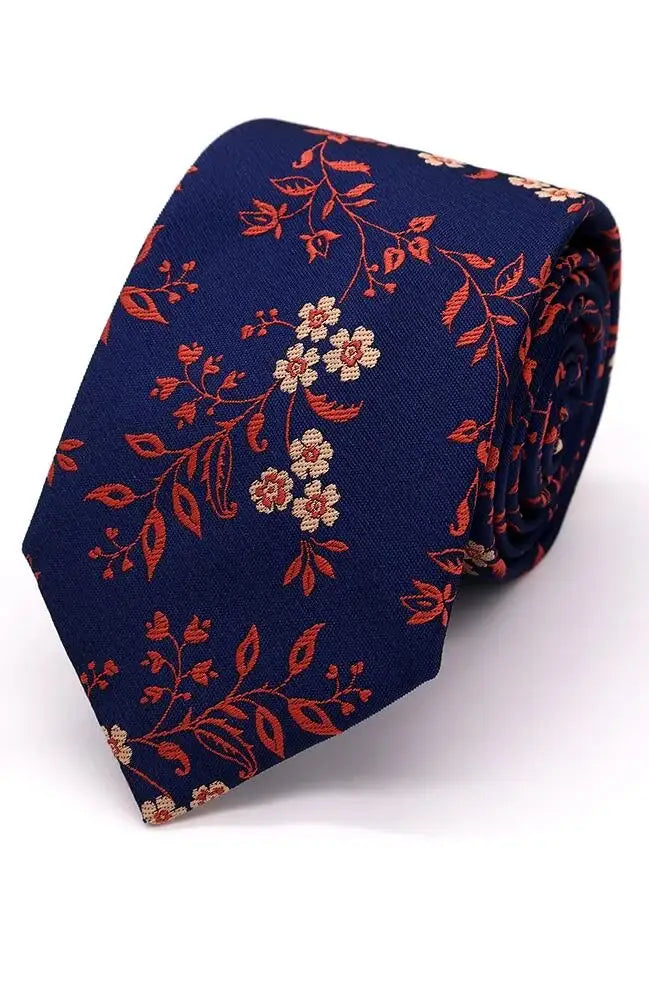 Burnt Orange On Navy