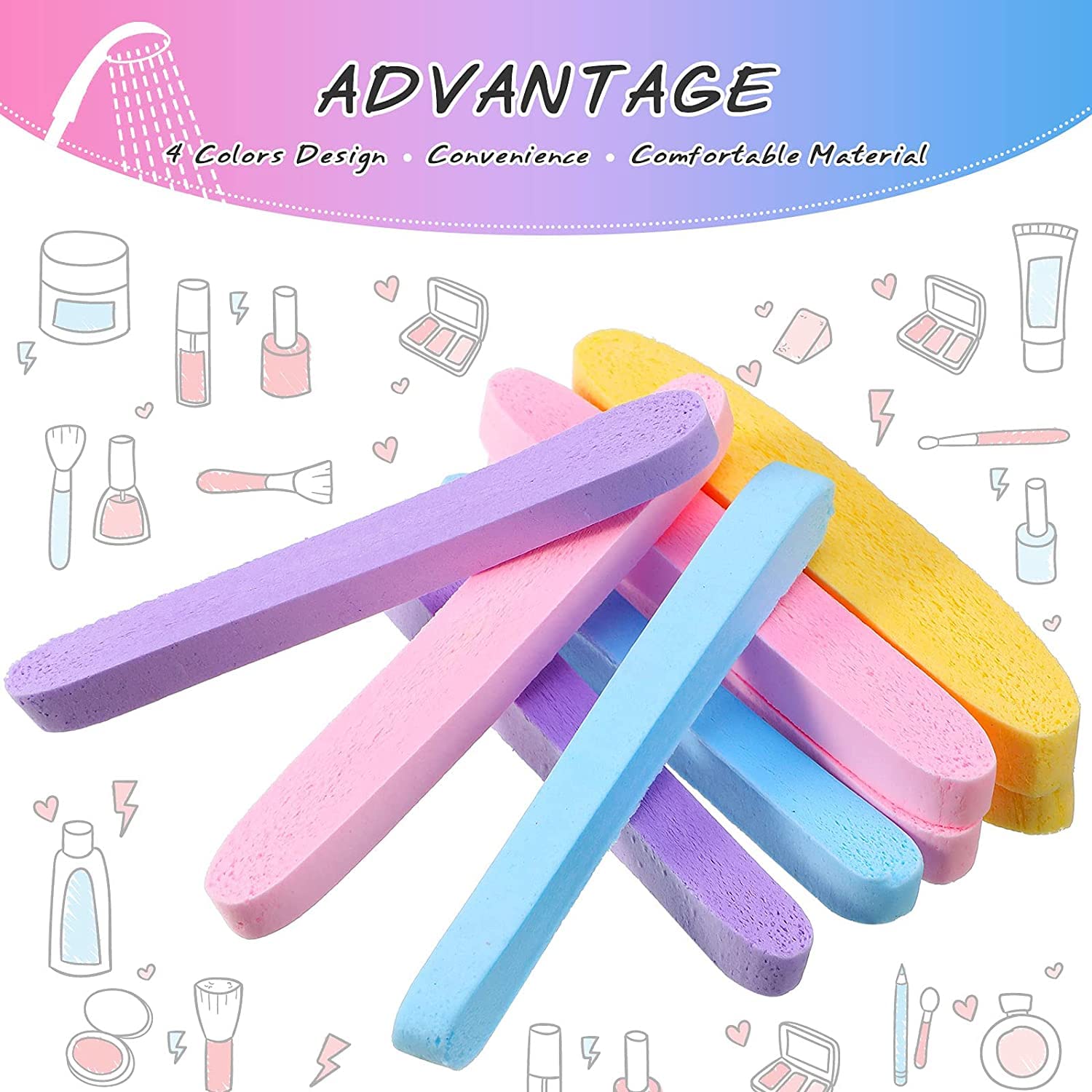 12 Pack Compressed Facial Sponges for Makeup Removal | Professional Exfoliating & Cleansing Round Sponge Pads | Spa Quality for Women | Includes 1 Pack Wet Wipes | Perfect for Daily Skincare & Travel