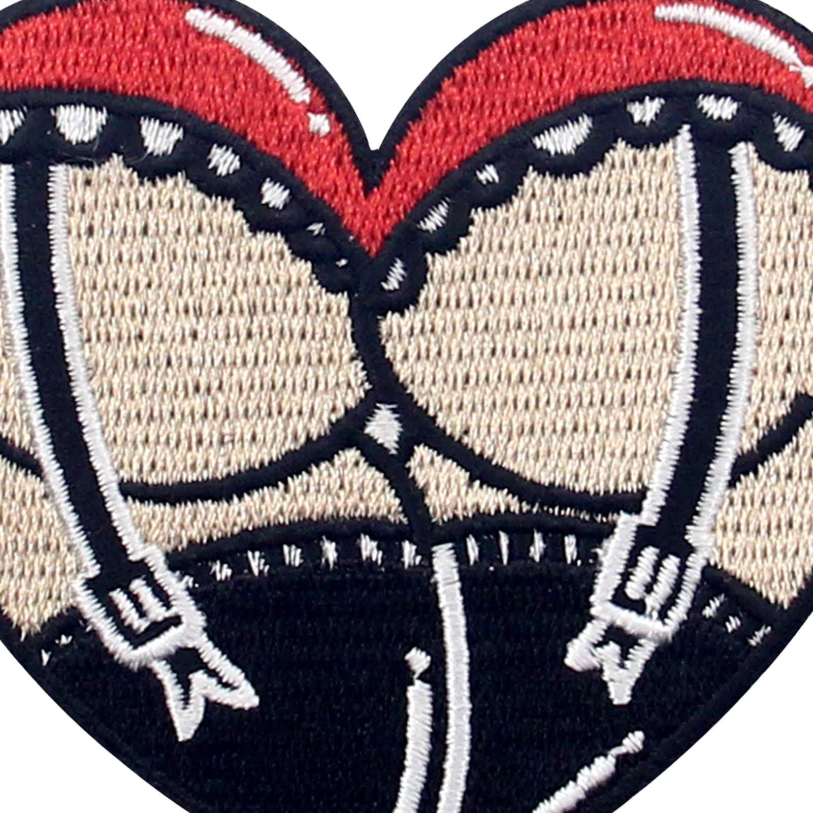 Sexy Lady Cheeky Butt Embroidered Patch - Iron On & Sew On Applique Emblem for Jeans, Jackets, Bags DIY Fashion Customization