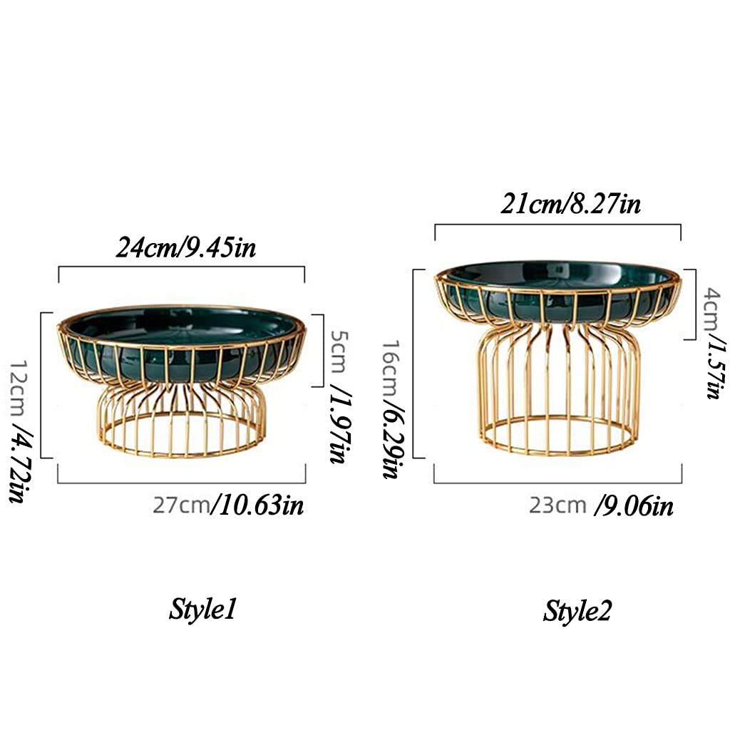 Stylish Iron Fruit Bowl Basket - Large Round Decorative Countertop Fruit Holder for Kitchen, Dining Table Centerpiece | Perfect for Storing Fruits, Bread, Snacks, Candy | Ideal for Home Decor & Party Serving