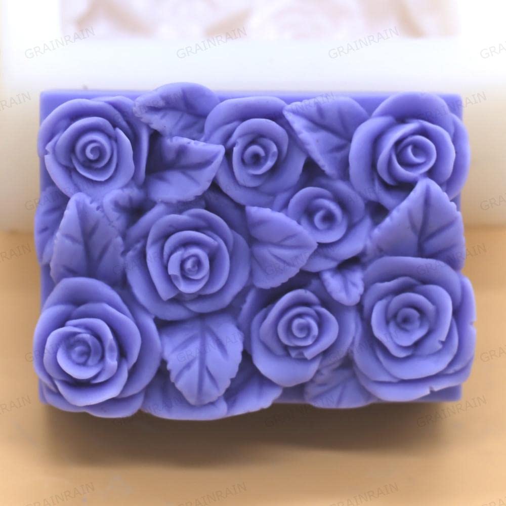 Premium Silicone Soap Molds Kit - 6-Piece Rose Flower Soap Making Supplies for DIY Handmade Soaps, Candles & Resin Crafts - Perfect for Home Spa, Gifts & Bathroom Decor (Model 14204)