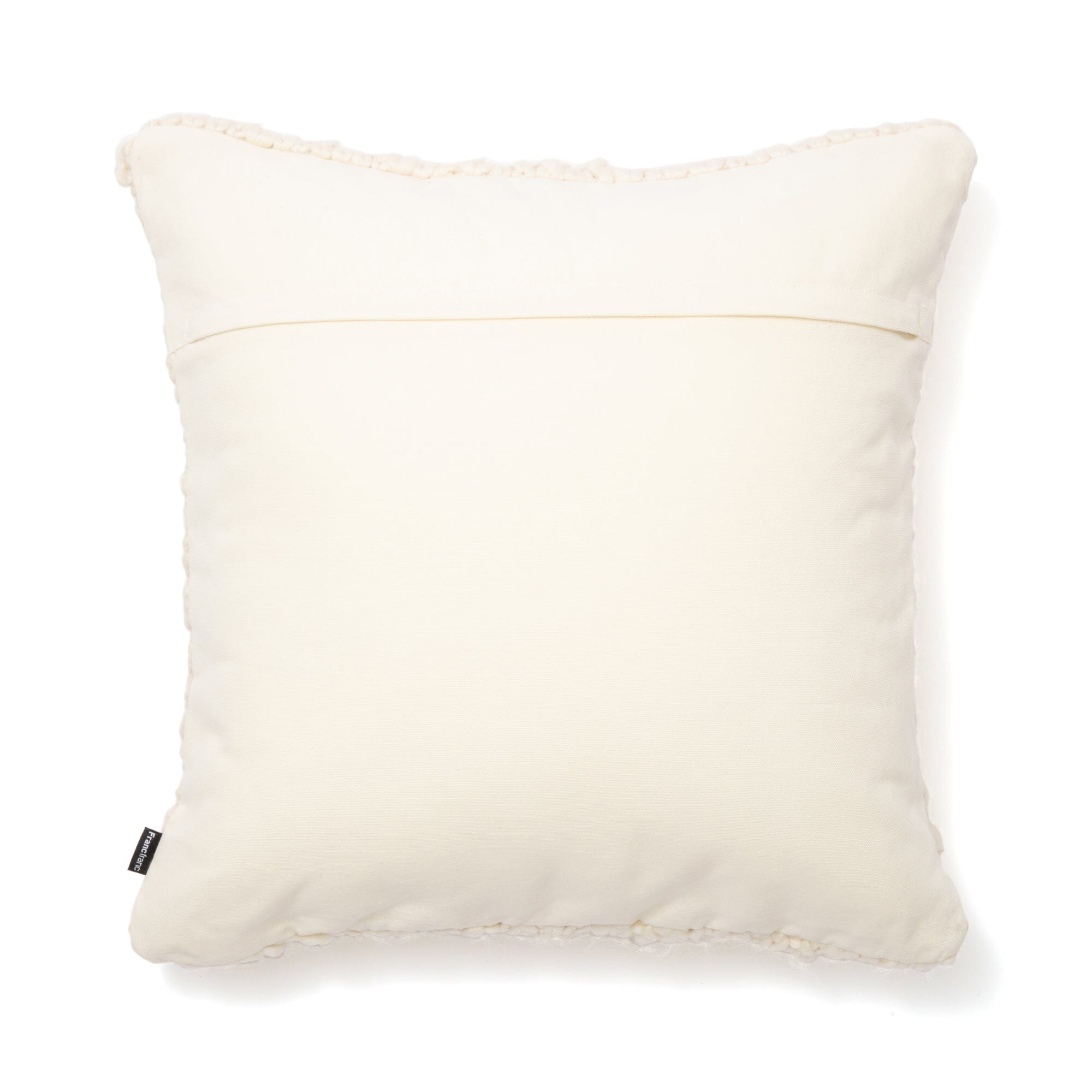Kint Ribbon Cushion Cover 18x18 Inches Ivory - Soft Decorative Pillow Case for Sofa, Bed, Living Room & Home Decor