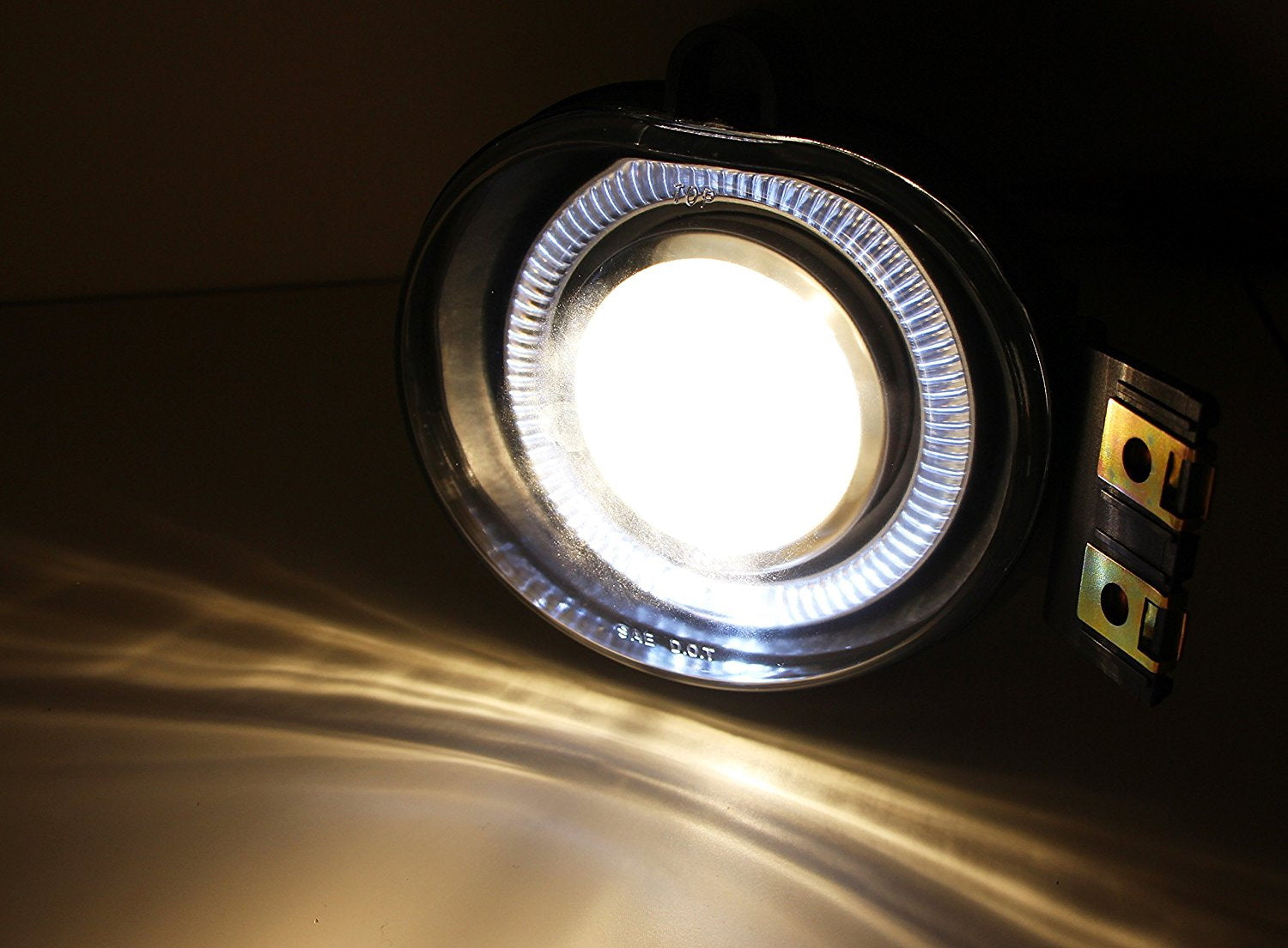 LED Projector Fog Lights with Halo Ring for Dodge RAM 1500/2500/3500 - Durable Off-Road Lighting for Trucks, SUVs & Night Driving