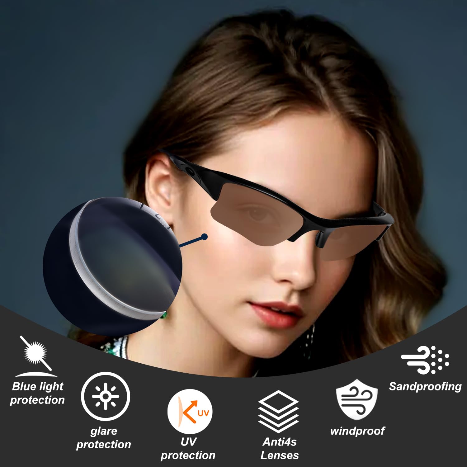 Oakley Bottlecap Sunglasses Replacement Lenses - UV Protection & Anti-Glare for Outdoor Sports & Driving
