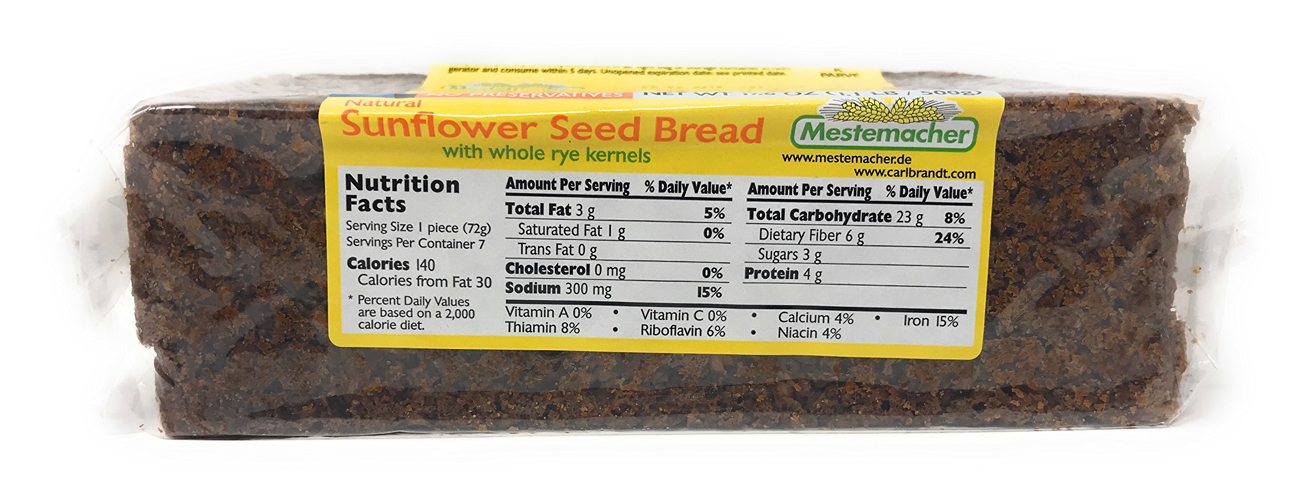 Mestemacher High Fiber Bread Variety Pack - 3 Flavors (Fitness, Rye & Sunflower Seed) - 17.6oz Each - Healthy Whole Grain German Bread for Breakfast, Sandwiches & Low Carb Diet