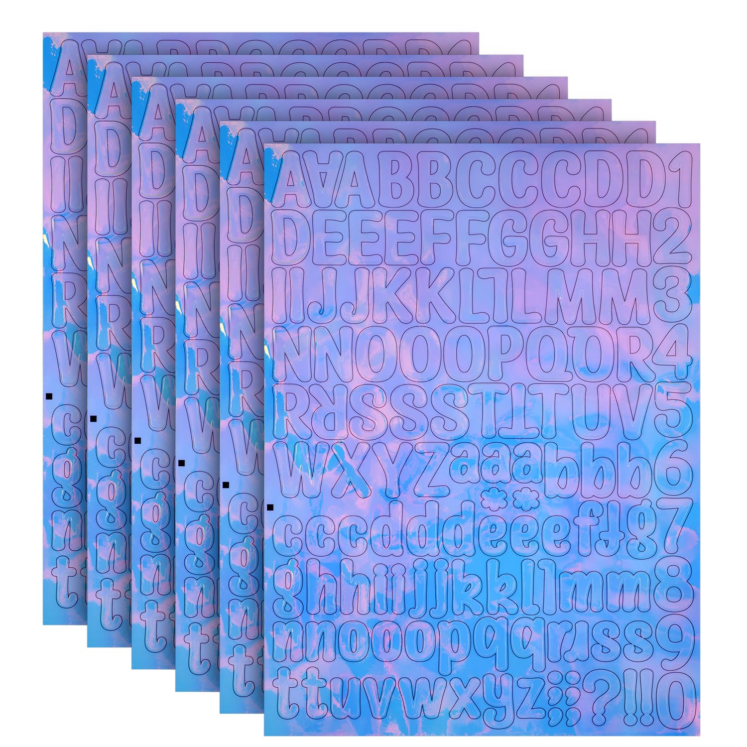 Customized Name Letter Stickers - 6 Sheets Waterproof Vinyl Alphabet Stickers for Hydro Flask, Yeti, Stanley Tumblers & Laptops - Colorful Decals for Water Bottles, Mugs, Tech Accessories & Personalization Gifts
