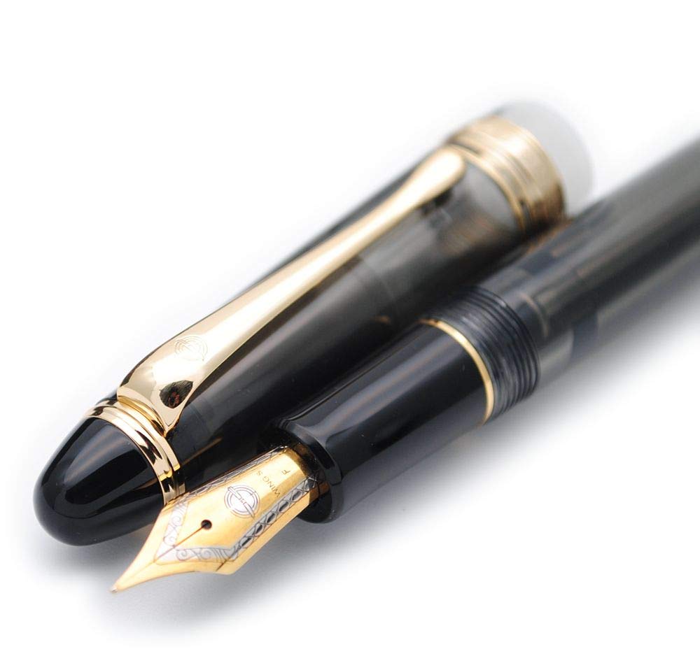 Premium 699 Negative Pressure Vacuum Filling Fountain Pen with Fine 0.5mm Nib - Black & Gold Clip, Ergonomic Grip (Original Box Included) - Ideal for Calligraphy, Journaling, and Professional Writing