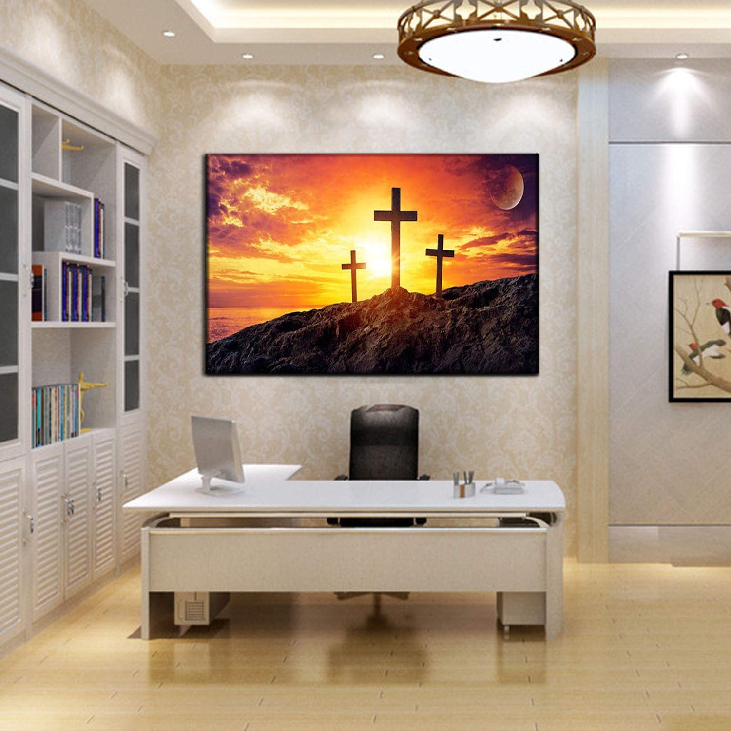 Religious Wall Art - Jesus Christ Framed Portrait for Home & Office Decor - Perfect for Bedroom, Living Room, Church - Ready to Hang Inspirational Christian Gift