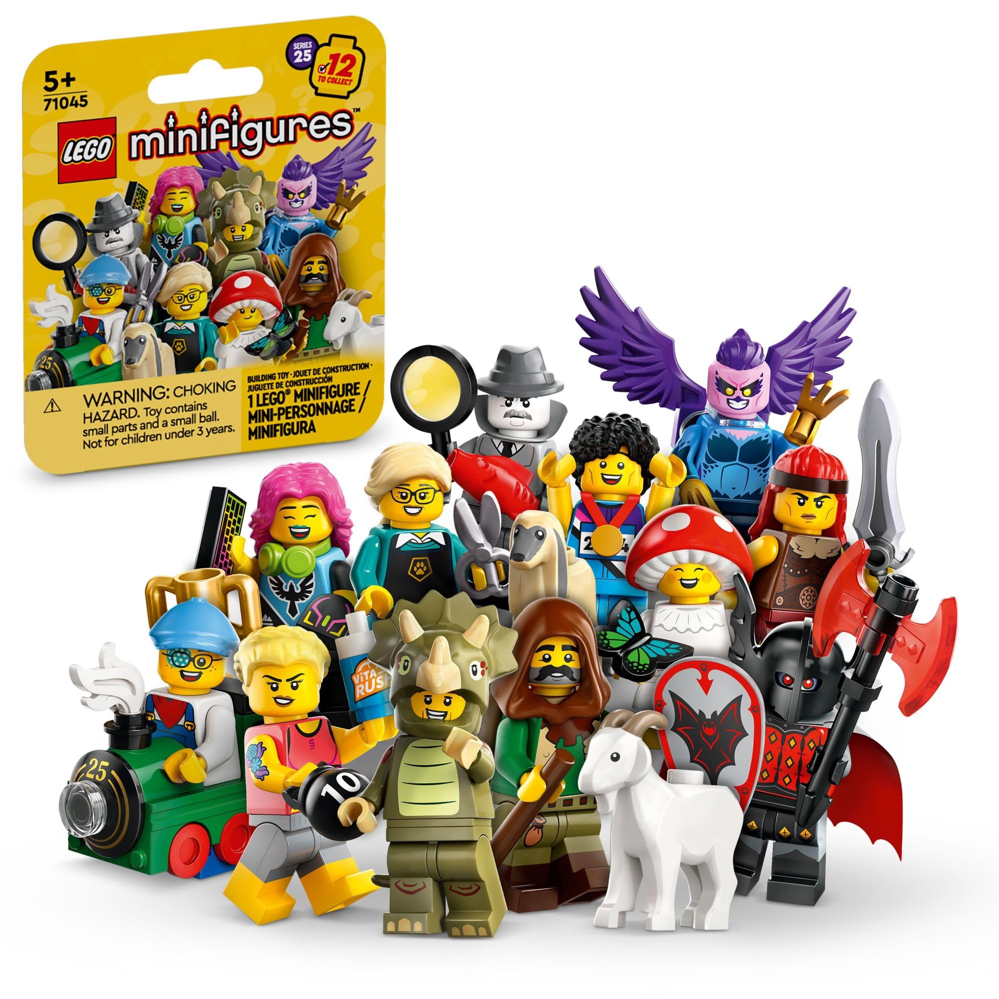 LEGO Minifigures Series 25 Collectible Building Toys - 12 Surprise Mystery Minifigures for Kids Ages 5+ (Set 71045) | Fun Adventure Play for Boys & Girls | Perfect Birthday Gift & Independent Play Activity