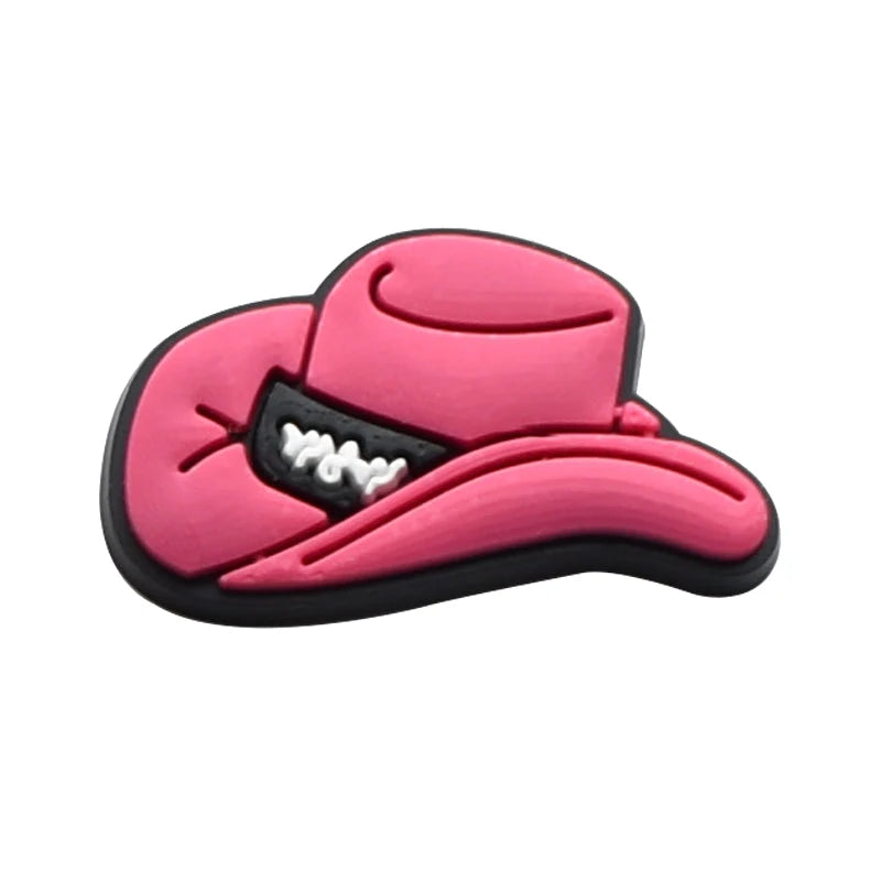 Pink Shoe Charms for Crocs - 1pc Hat, Bag, Camera & Notebook Decorative Pins - DIY Clogs Accessories for Women & Kids - Perfect for Christmas Gifts & Customizing Shoes
