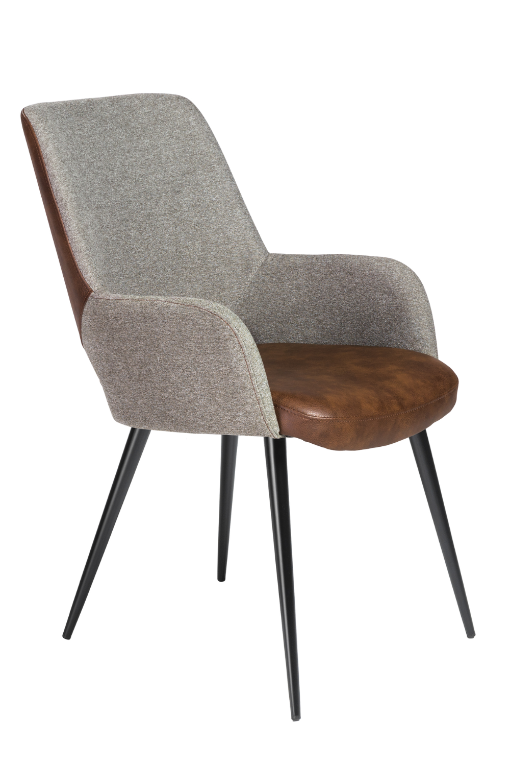 Eurostyle Modern Desi Armchair - Fabric & Leather Upholstered Living Room Chair for Home & Office Comfort