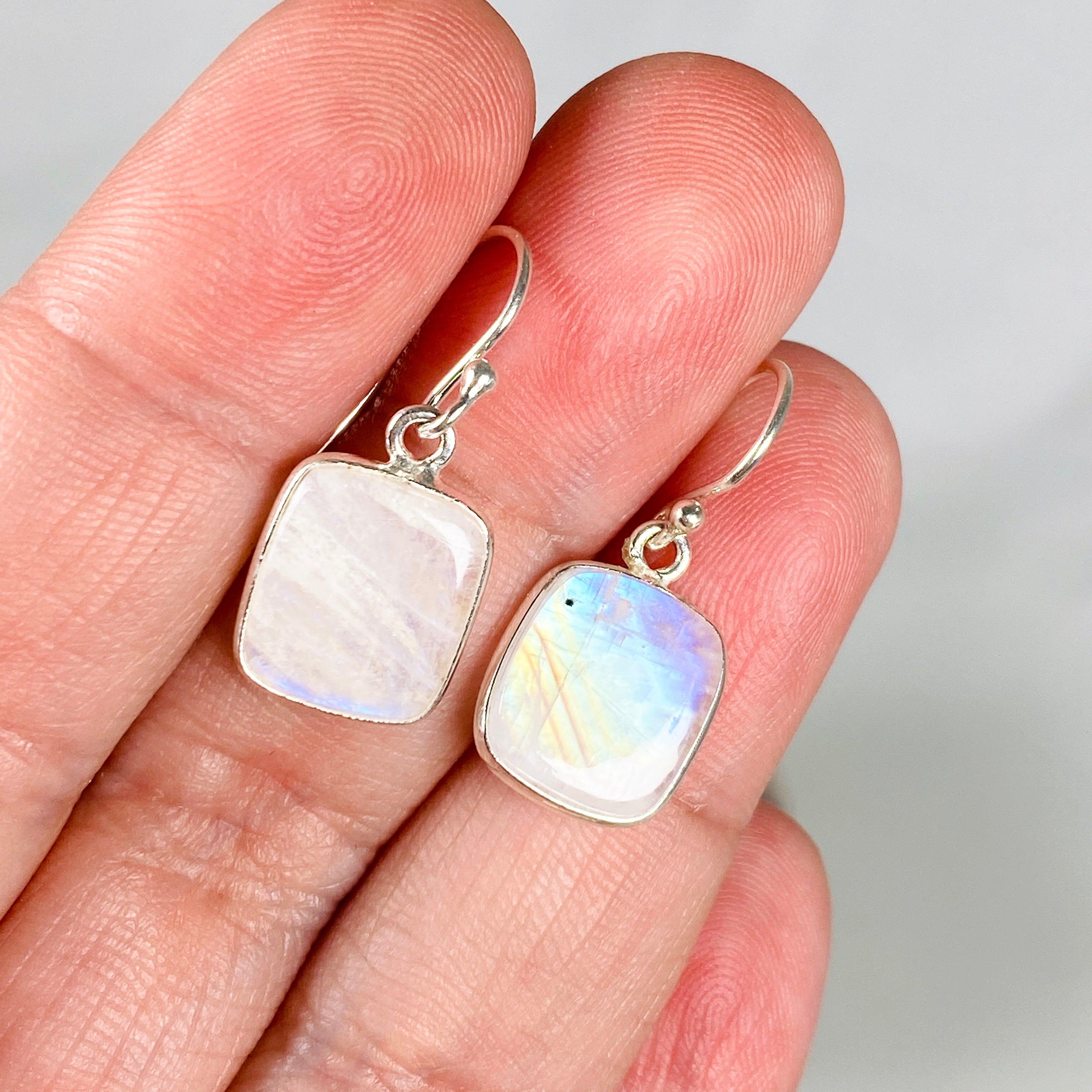 Moonstone Diamond Earrings 925 Sterling Silver Dangle Earrings for Women - Elegant Jewelry Gift for Birthday, Anniversary & Special Occasions
