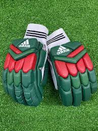 Adidas XT 1.0 Cricket Batting Gloves - Green & Red - Premium Leather Cricket Gloves for Men - Perfect for Practice & Matches