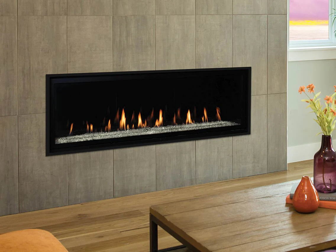 48 Inch Linear Contemporary Direct Vent Natural Gas Fireplace - DRL6048 | Modern Home Heating Solution for Living Rooms & Patios