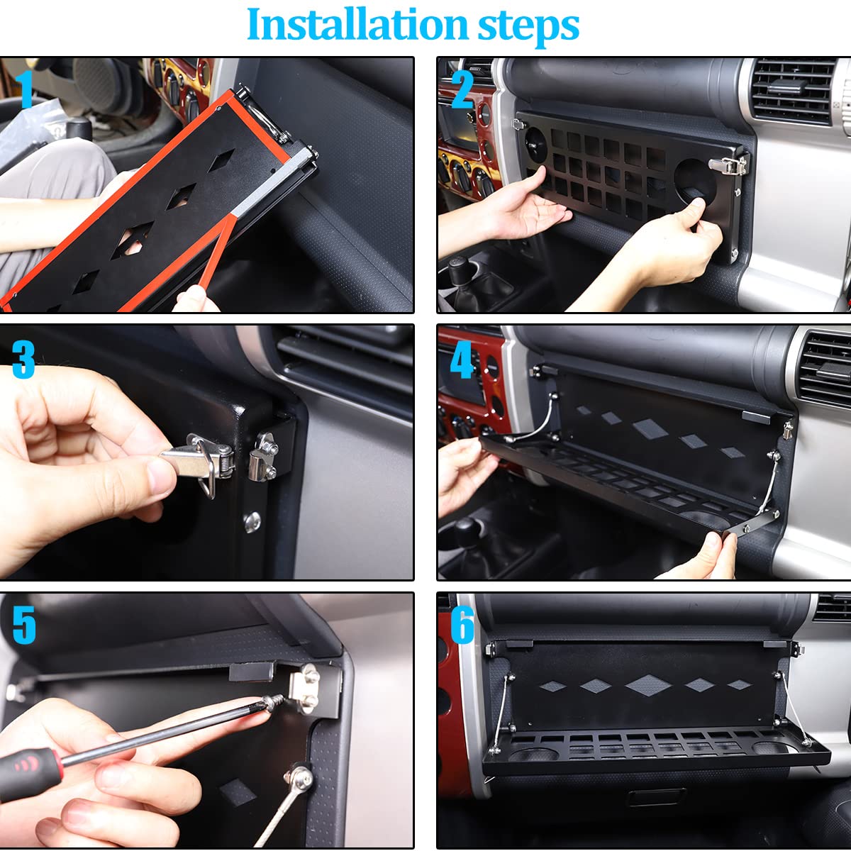 Toyota FJ Cruiser 2007-2021 Center Console Side Storage Bag - Organizer for Car Trunk & Co-Pilot Storage Rack | Perfect for Road Trips, Camping & Off-Road Adventures