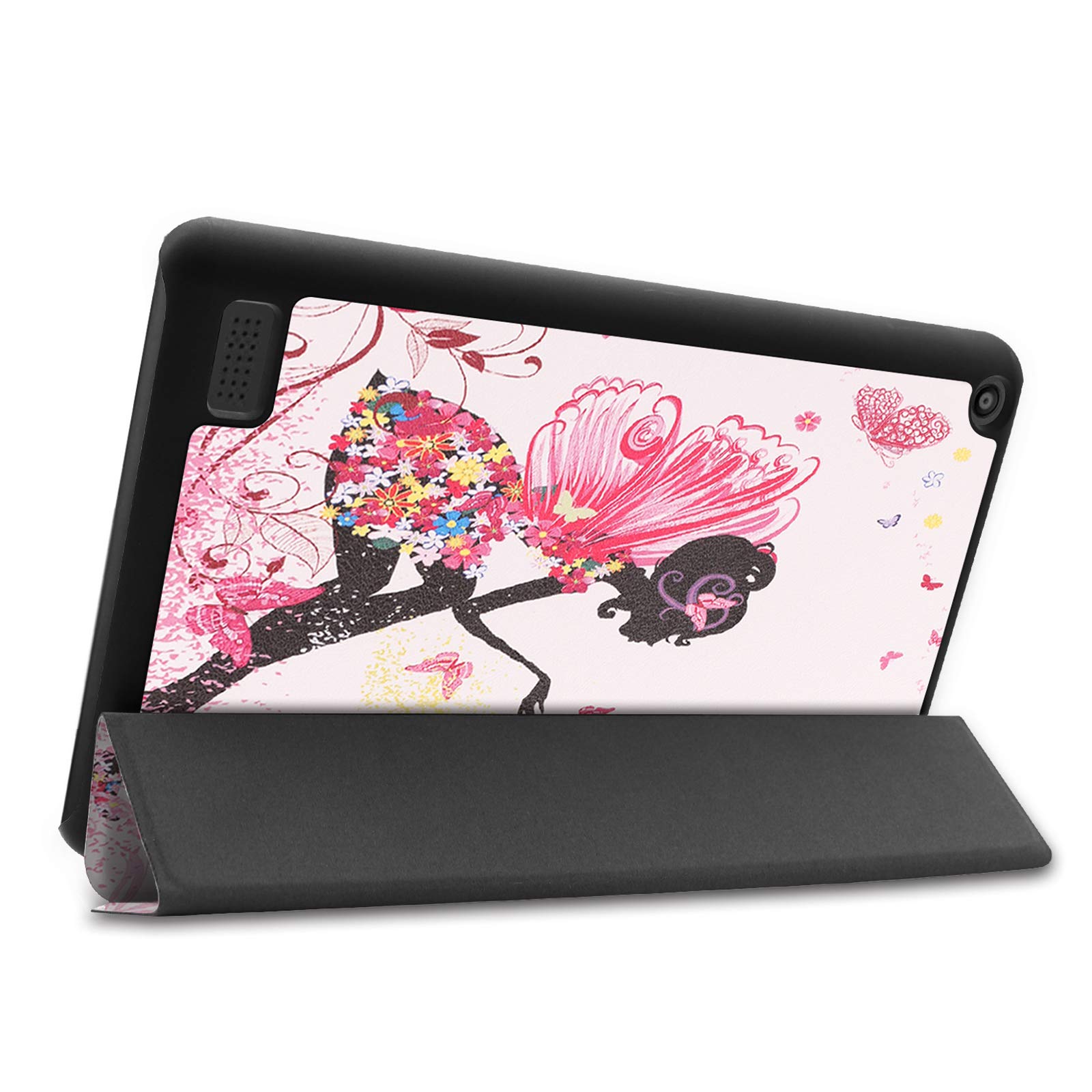 Premium Smart Cover Case for Amazon Kindle Fire 7 (2019, 7.0 Inch) - Auto Sleep/Wake & Adjustable Stand - Perfect for Reading, Travel, and Home Use