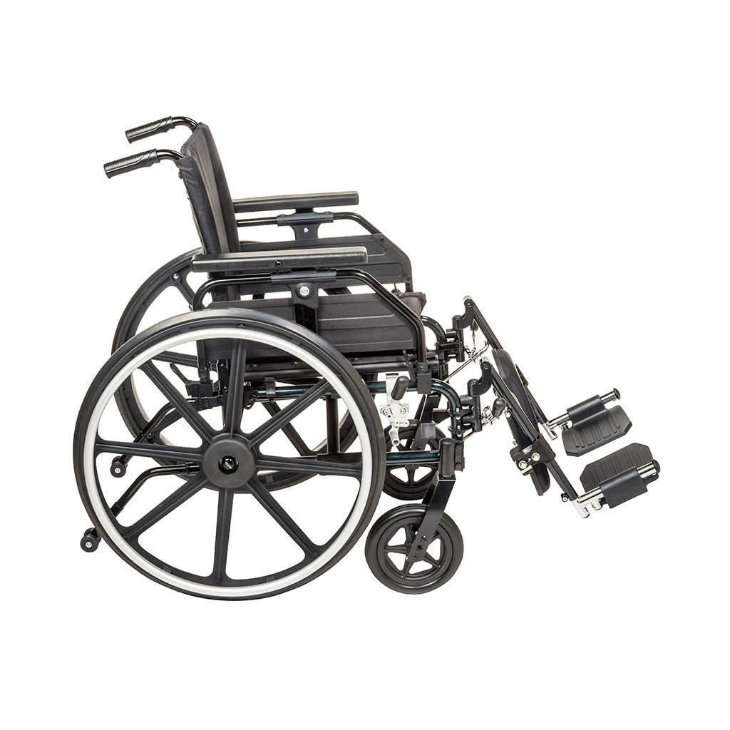 Viper Plus GT Lightweight Wheelchair with Adjustable Universal Arm Rests - Ideal for Indoor & Outdoor Mobility, Travel, and Daily Use