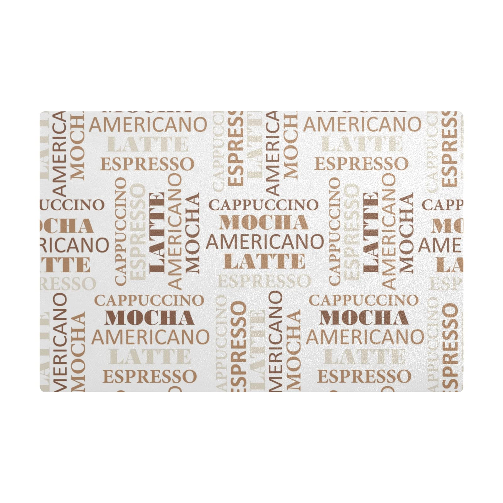 Premium Reversible Coffee Bar Mat 12x18 Inch - Non-Slip Countertop Protector for Espresso Machines & Coffee Makers | Cafe Style Decor in White & Brown | Perfect for Home Coffee Stations & Commercial Cafes