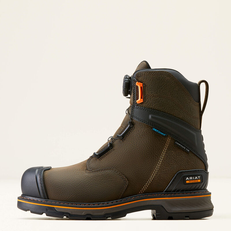 Stump Jumper 8 BOA Waterproof Composite Toe Work Boots for Men - Slip Resistant Safety Shoes for Construction, Hiking & Outdoor Work