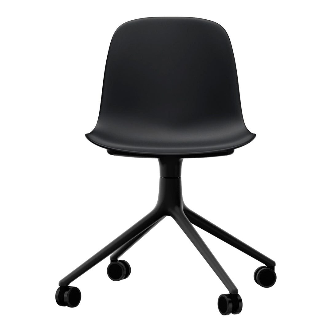 Ergonomic Form Chair with 4-Wheel Swivel Base - Comfortable Office & Home Desk Chair for Work, Study & Gaming