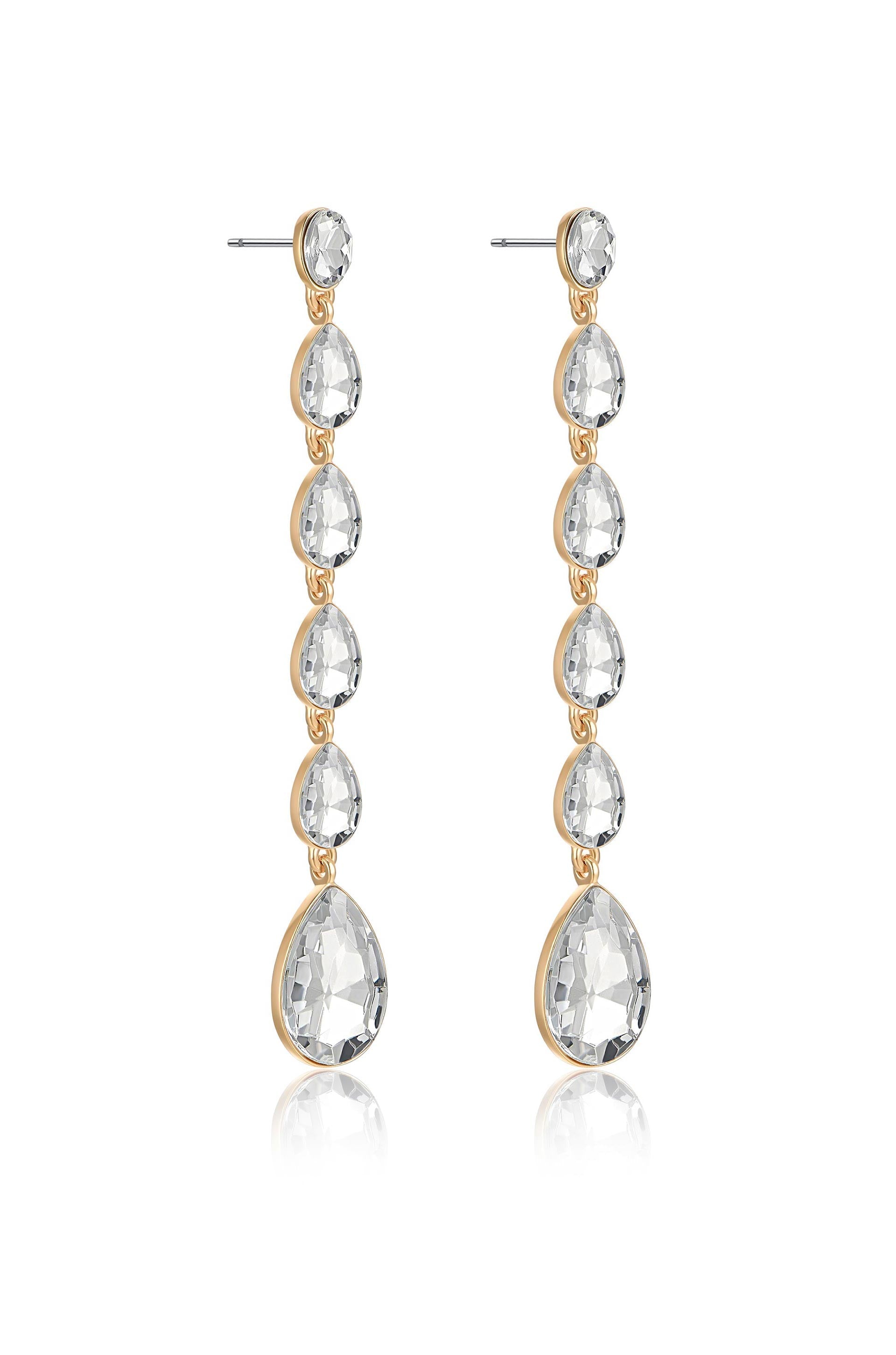 Crystallized Drop Earrings for Women - Elegant Dangling Jewelry for Parties, Weddings & Special Occasions | Handmade Gemstone Earrings