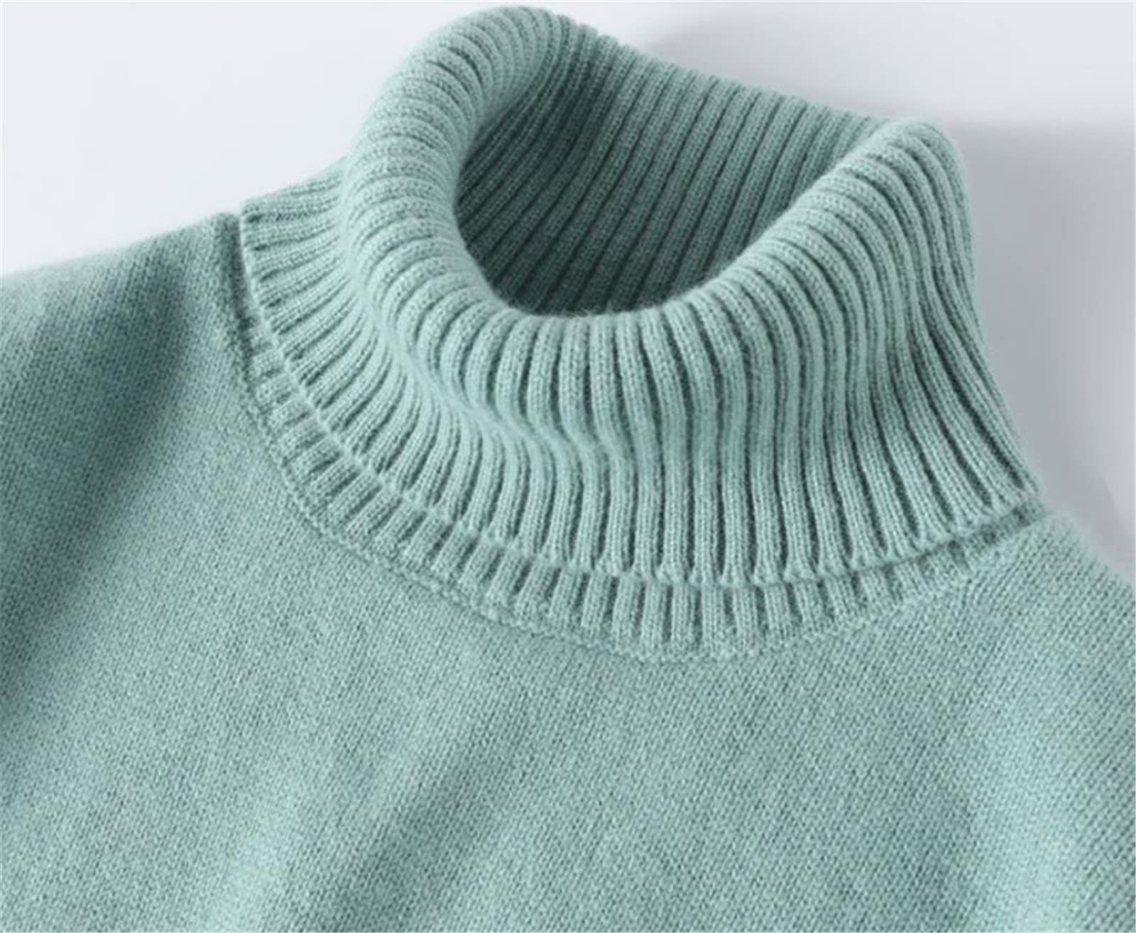 Premium Men's Cashmere Turtleneck Sweater - Ultra Warm Winter Knit Pullover Jumper in Sky Blue | Soft Luxury Wool Crewneck for Office, Dating & Holiday Outfits