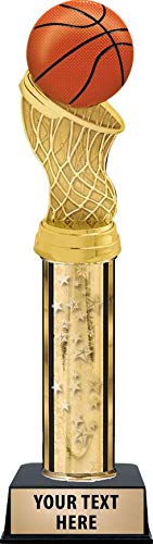 Custom Engraved Basketball Trophies & Hoops Awards - Personalized Kids Sports Trophy for Basketball Tournaments, Team Awards & Youth Recognition Ceremonies